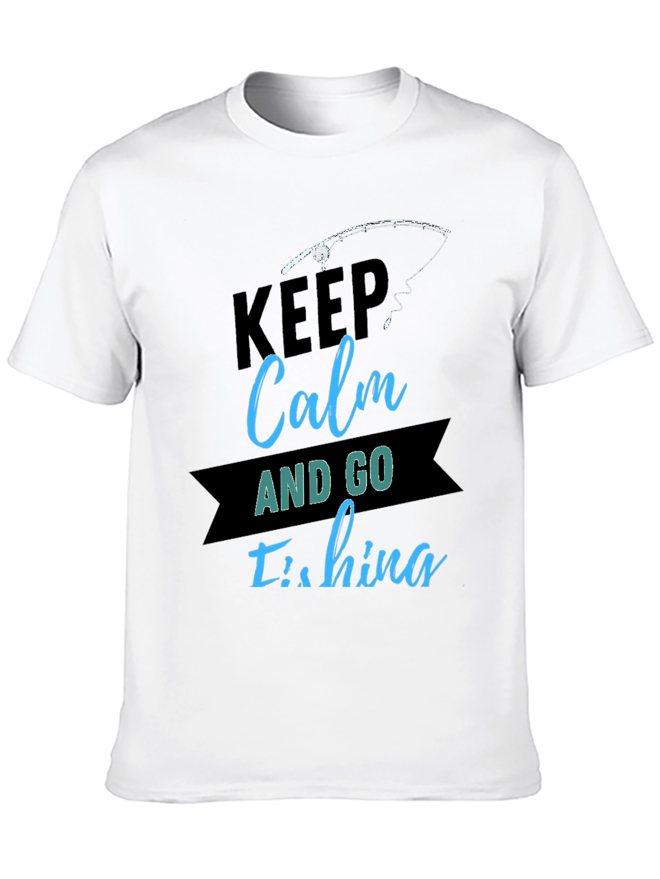 Keep Calm and Go Fishing Black T-Shirt