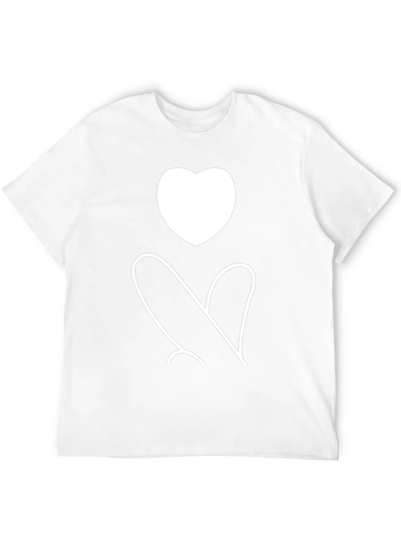 Heart Graphic Print Black Tee