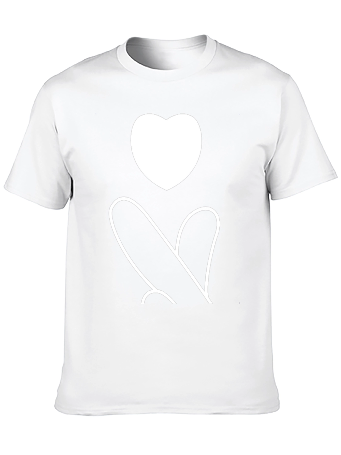 Heart Graphic Print Black Tee