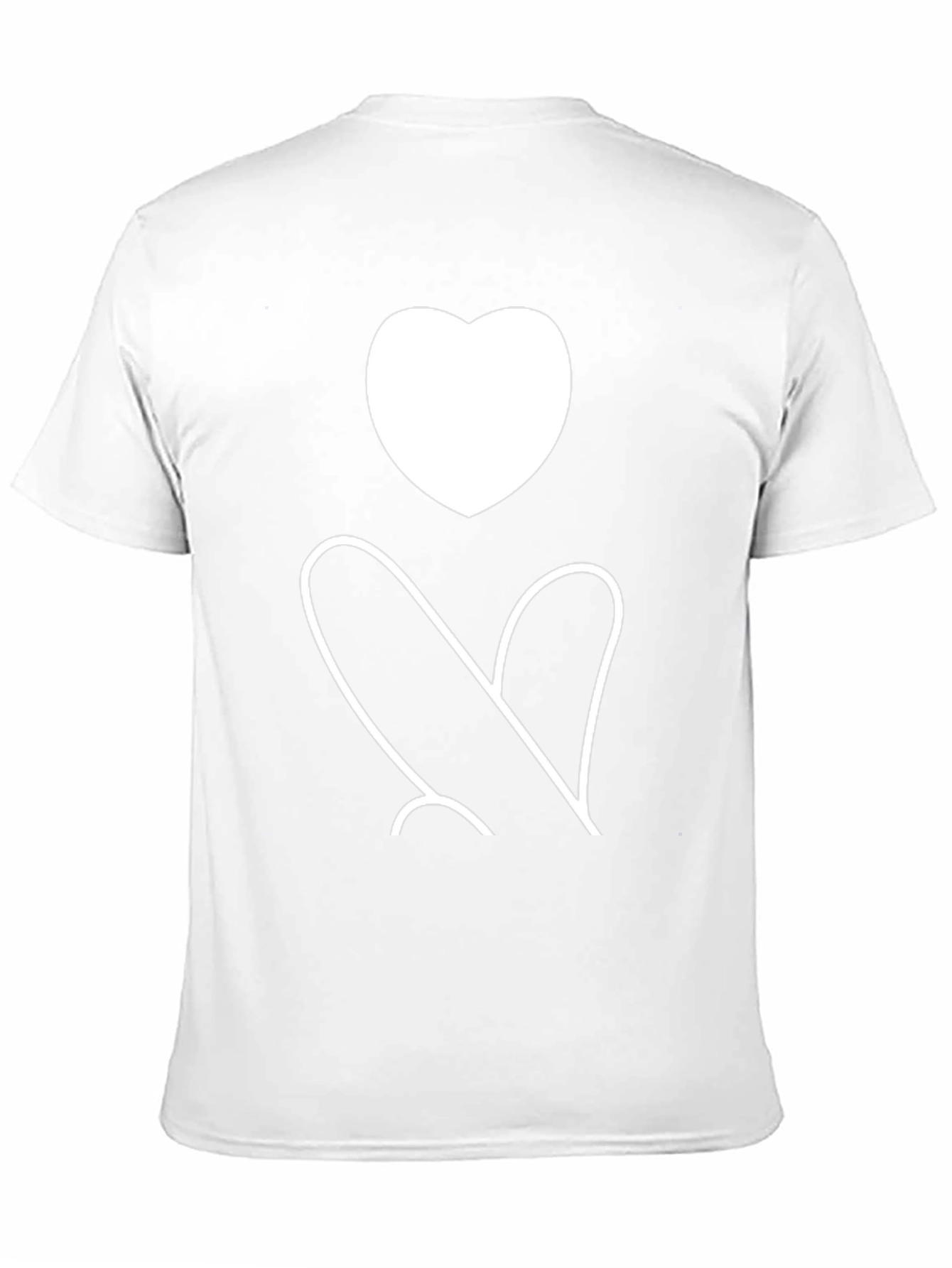 Heart Graphic Print Black Tee