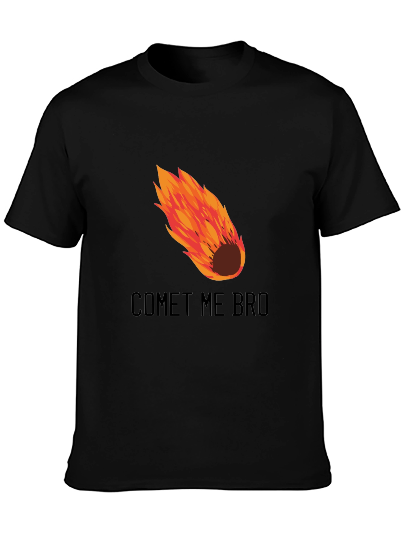 Comet Me Bro Graphic T-Shirt - Mens Black Tee