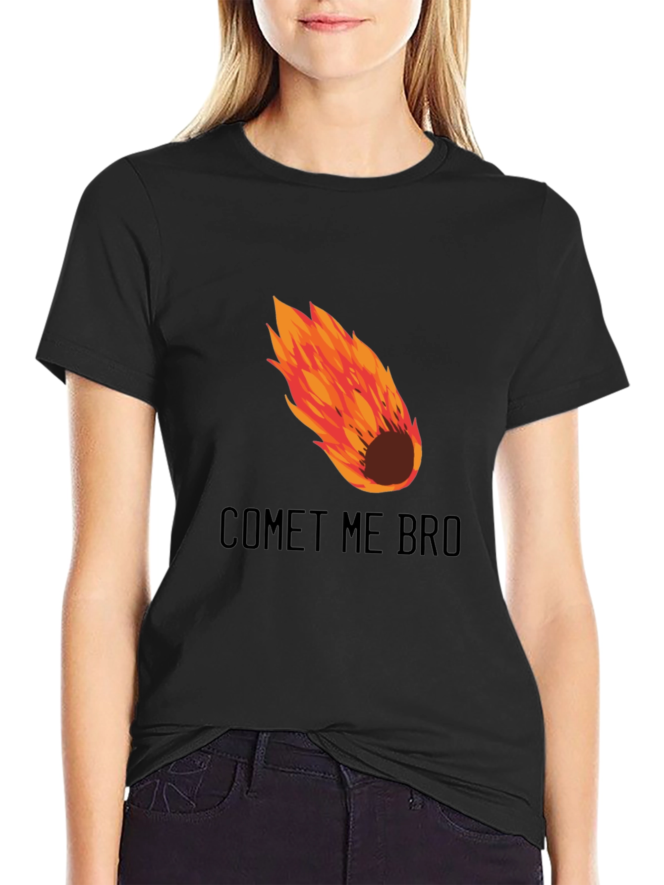 Comet Me Bro Graphic T-Shirt - Mens Black Tee