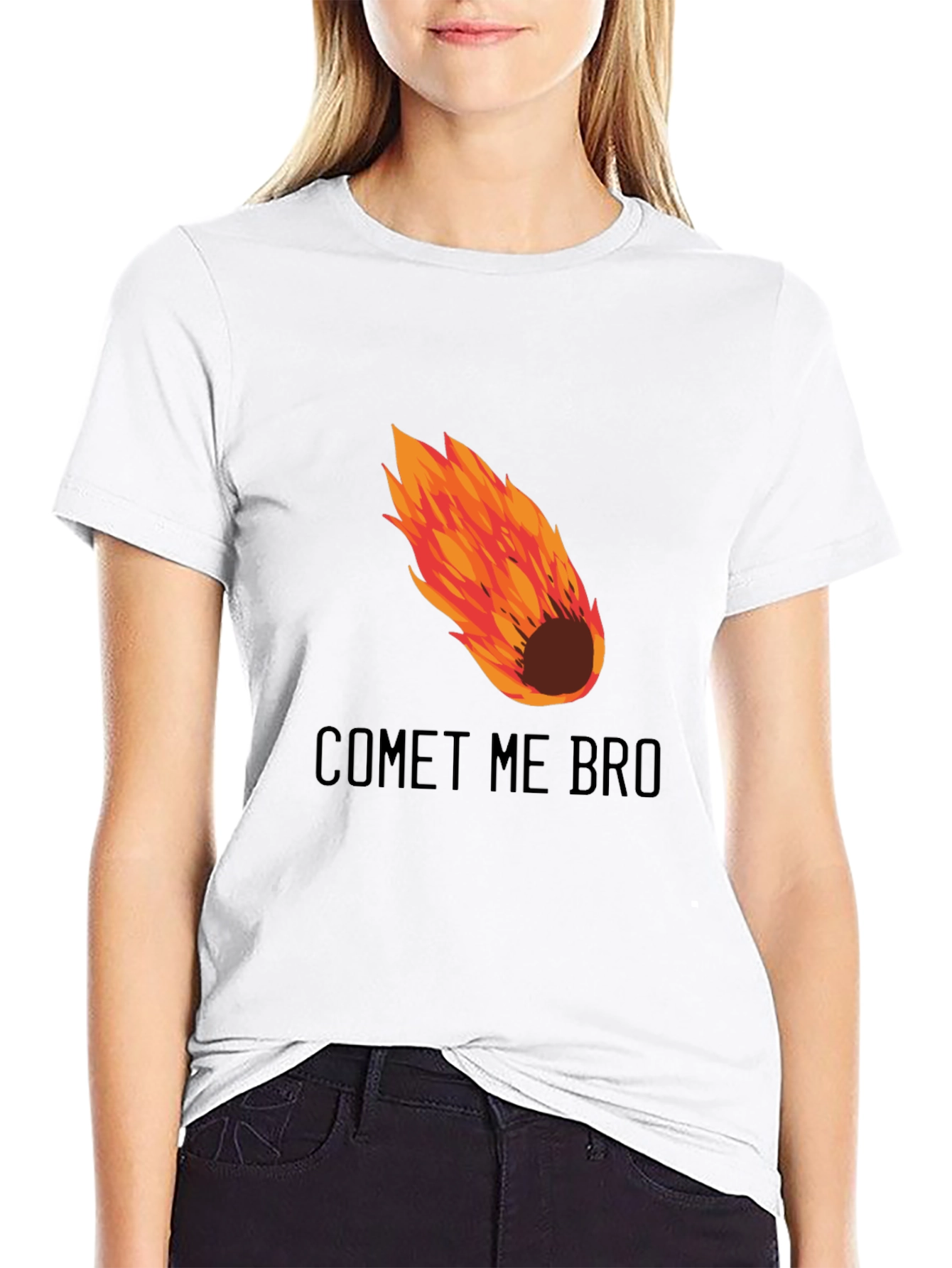 Comet Me Bro Graphic T-Shirt - Mens Black Tee