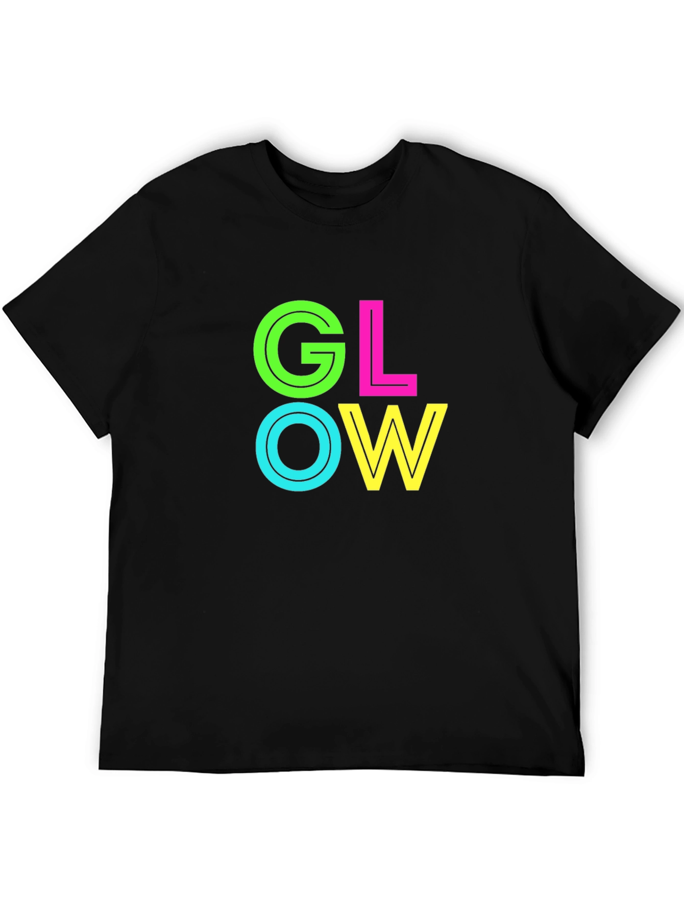Glow Graphic Black T-Shirt