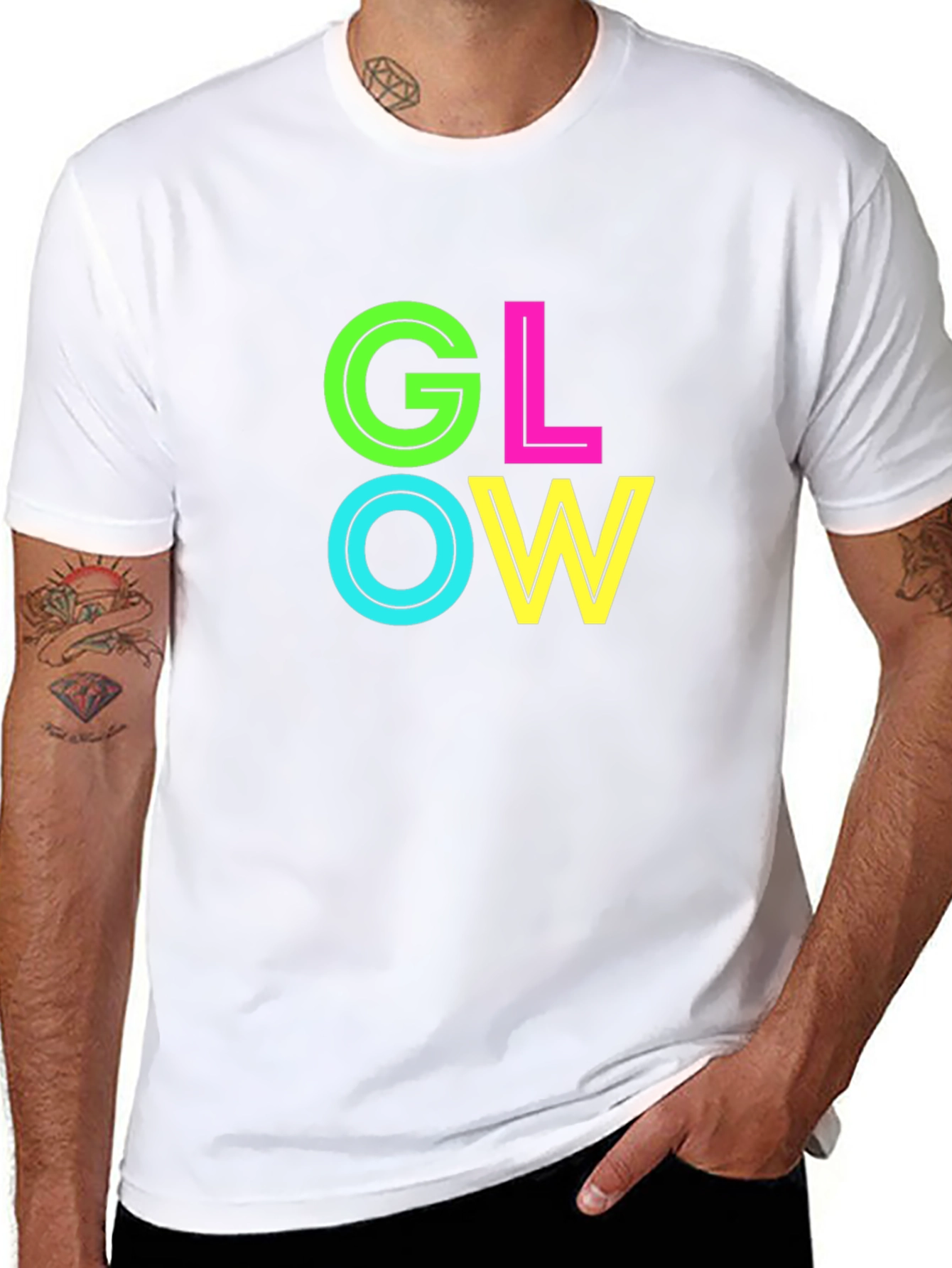 Glow Graphic Black T-Shirt