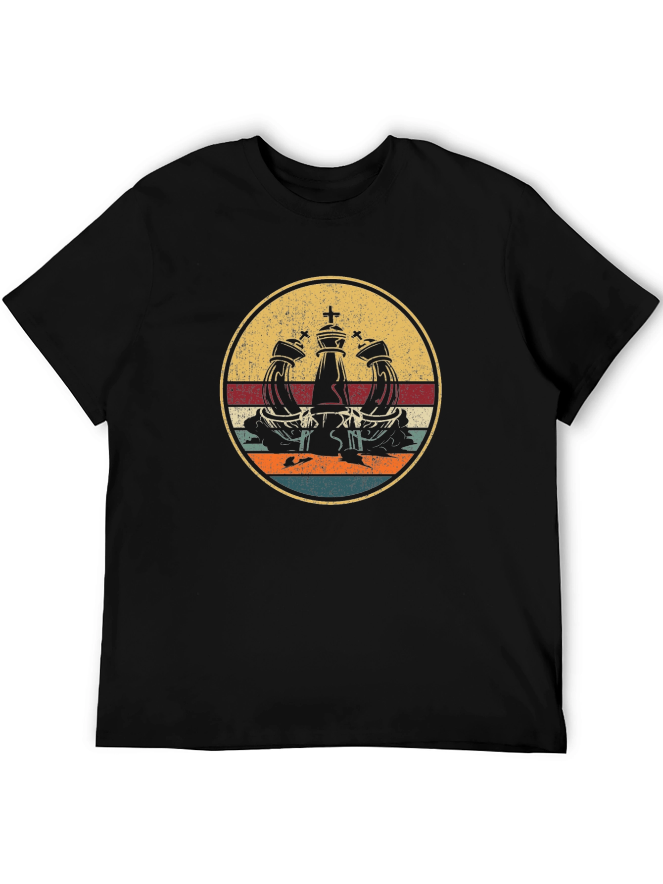 Chess King Retro Style Graphic T-Shirt