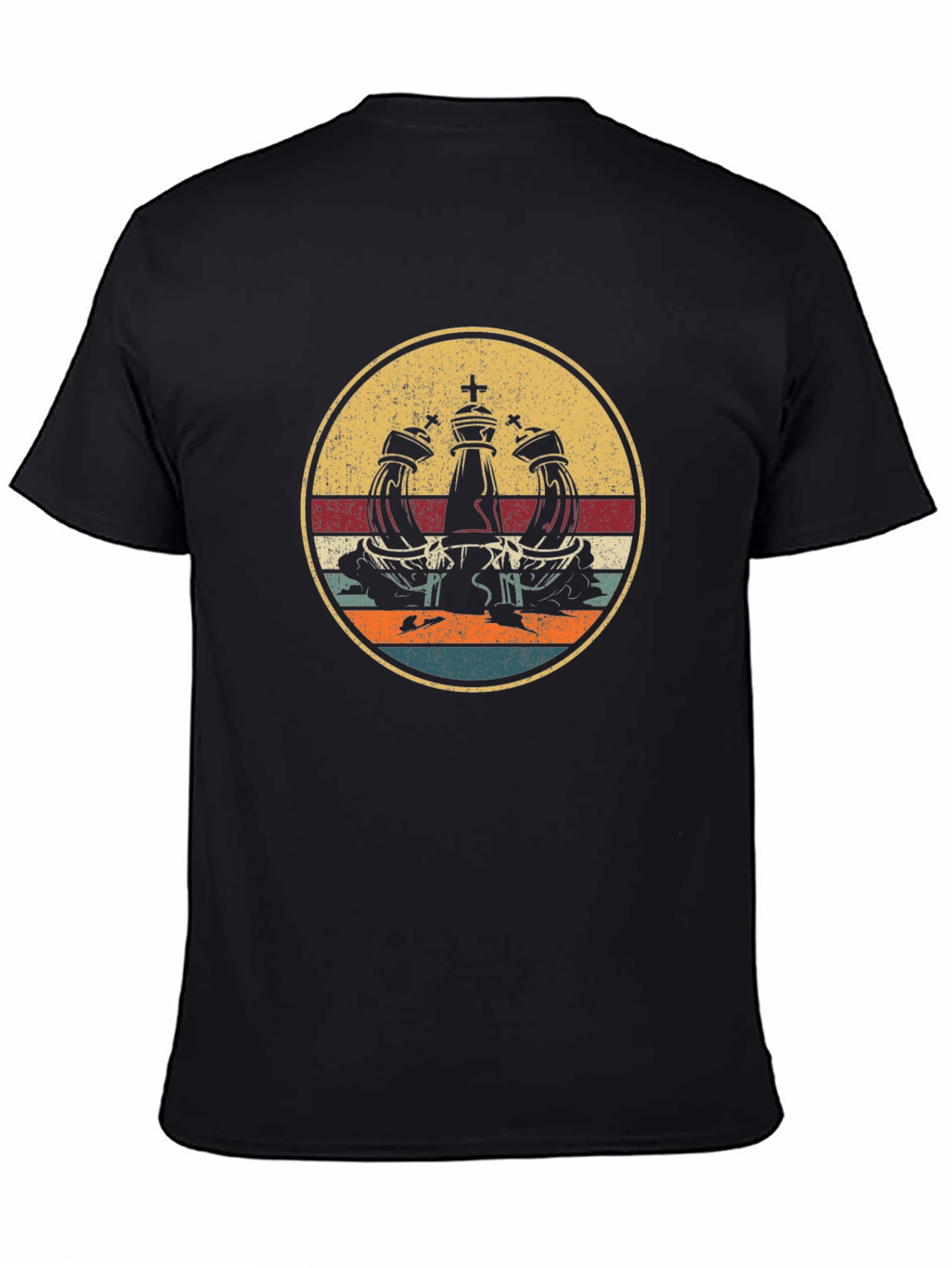 Chess King Retro Style Graphic T-Shirt
