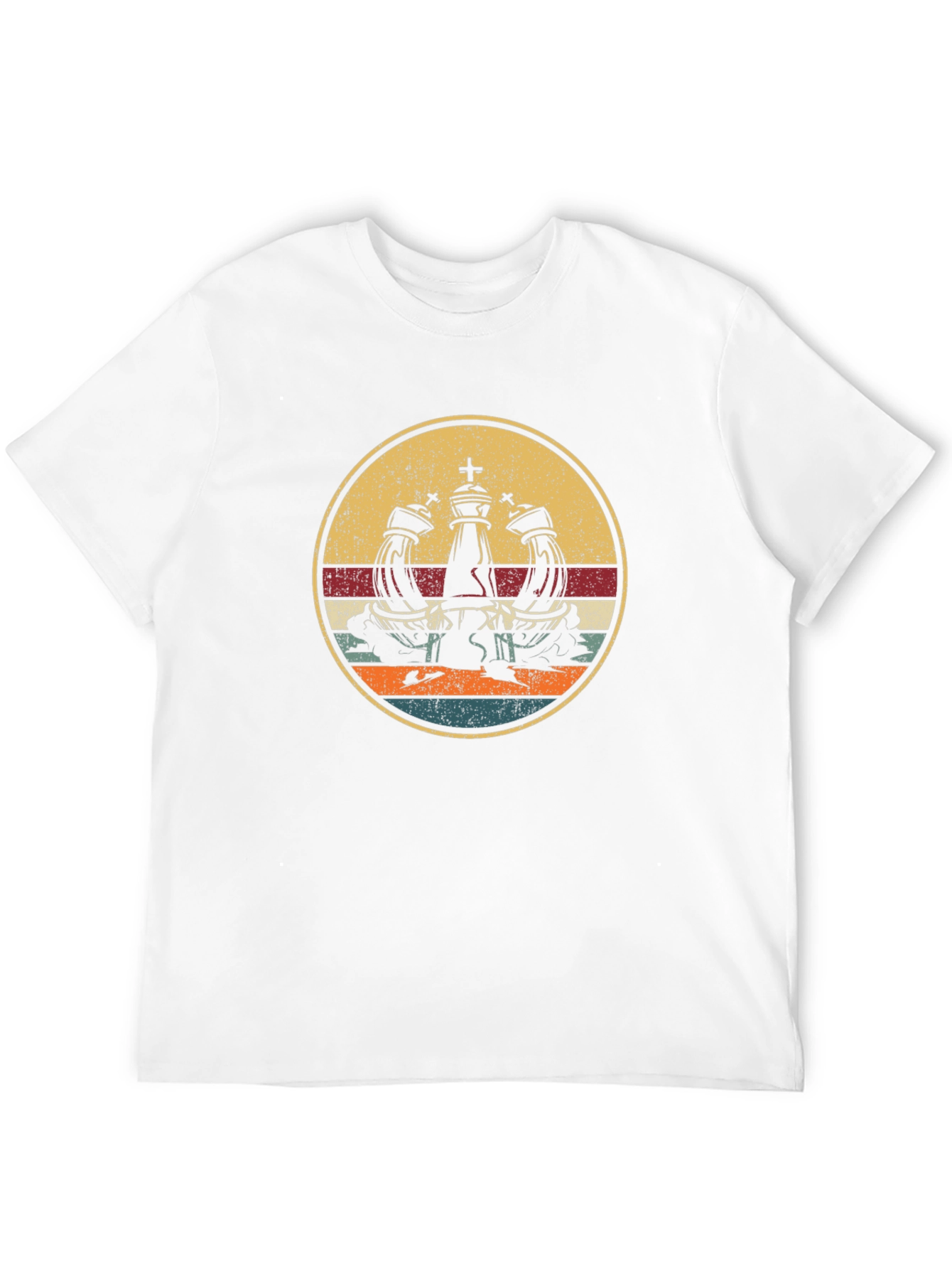 Chess King Retro Style Graphic T-Shirt