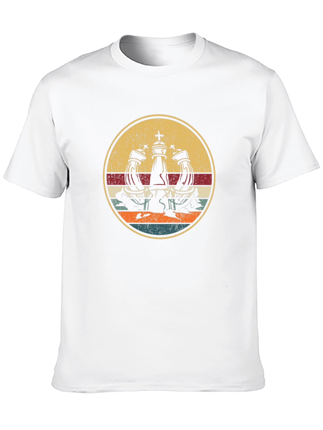Chess King Retro Style Graphic T-Shirt