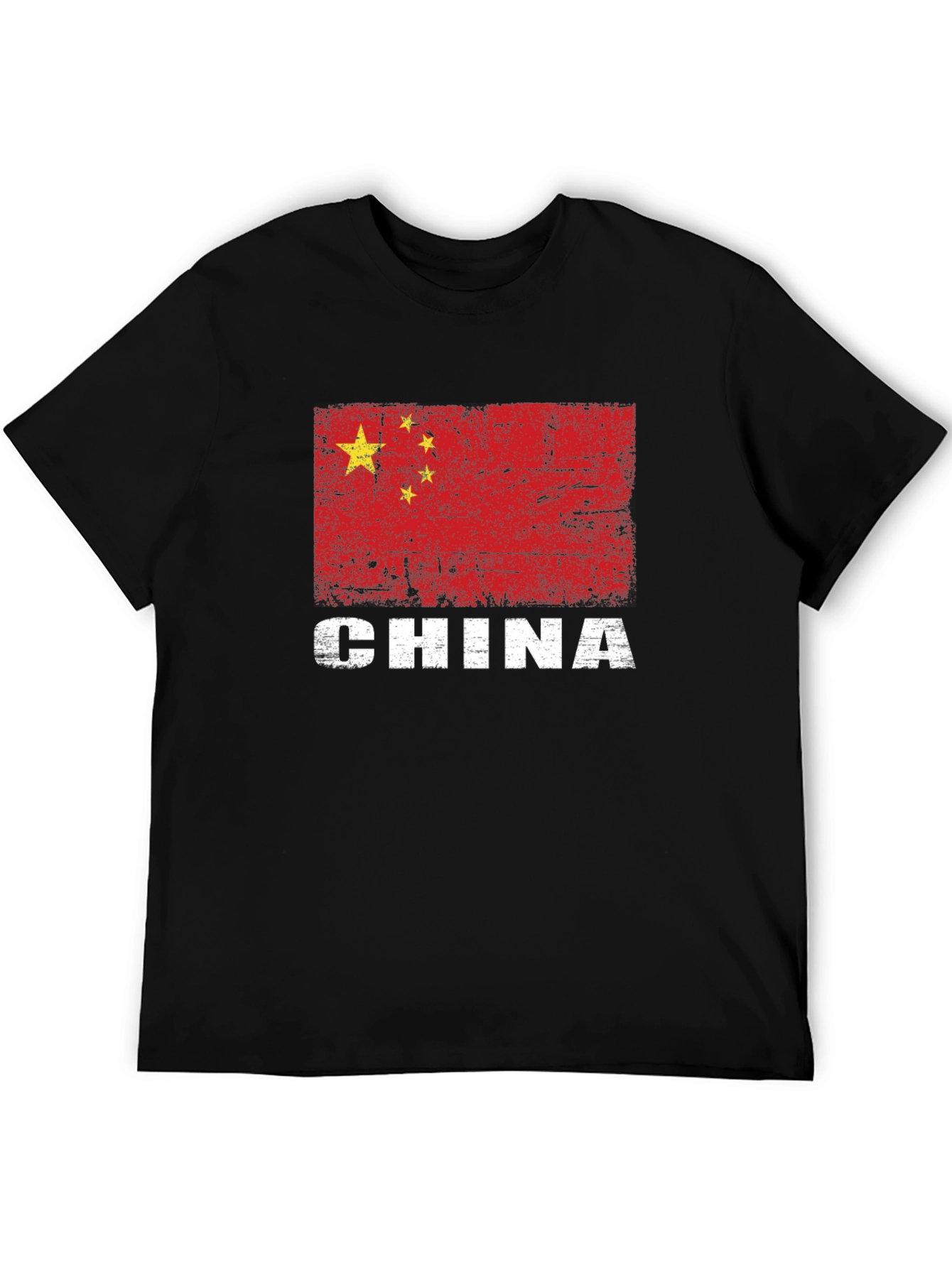 China Flag T-Shirt - Distressed Graphic Tee