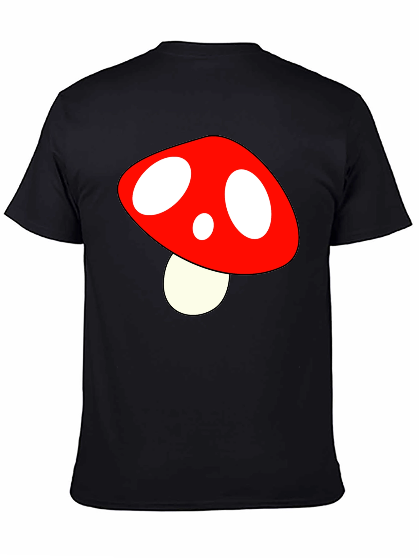 Mushroom Graphic Tee - Fun Stylish Black T-Shirt