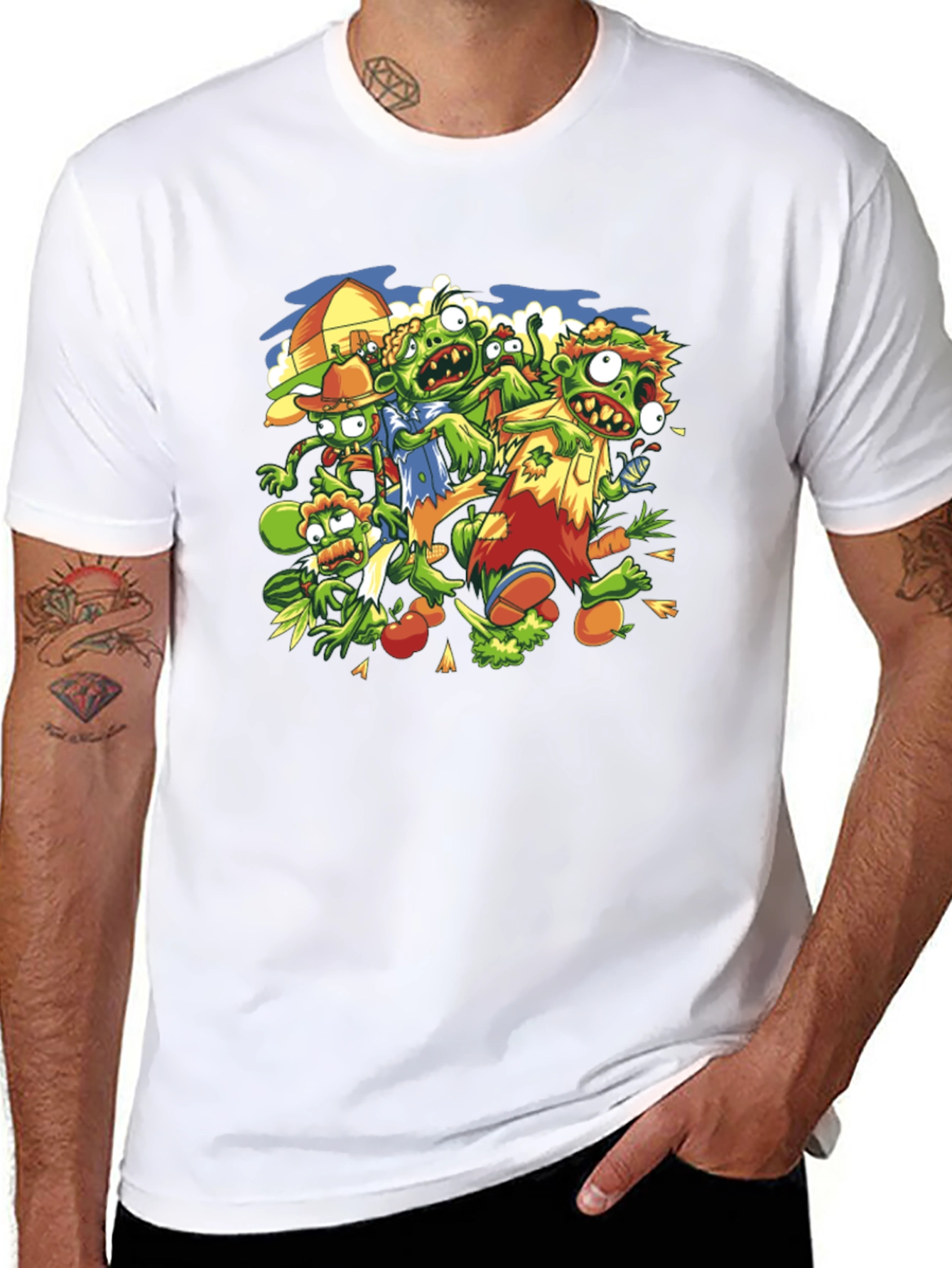 Zombie Veggie T-Shirt - Plants vs. Undead Humor