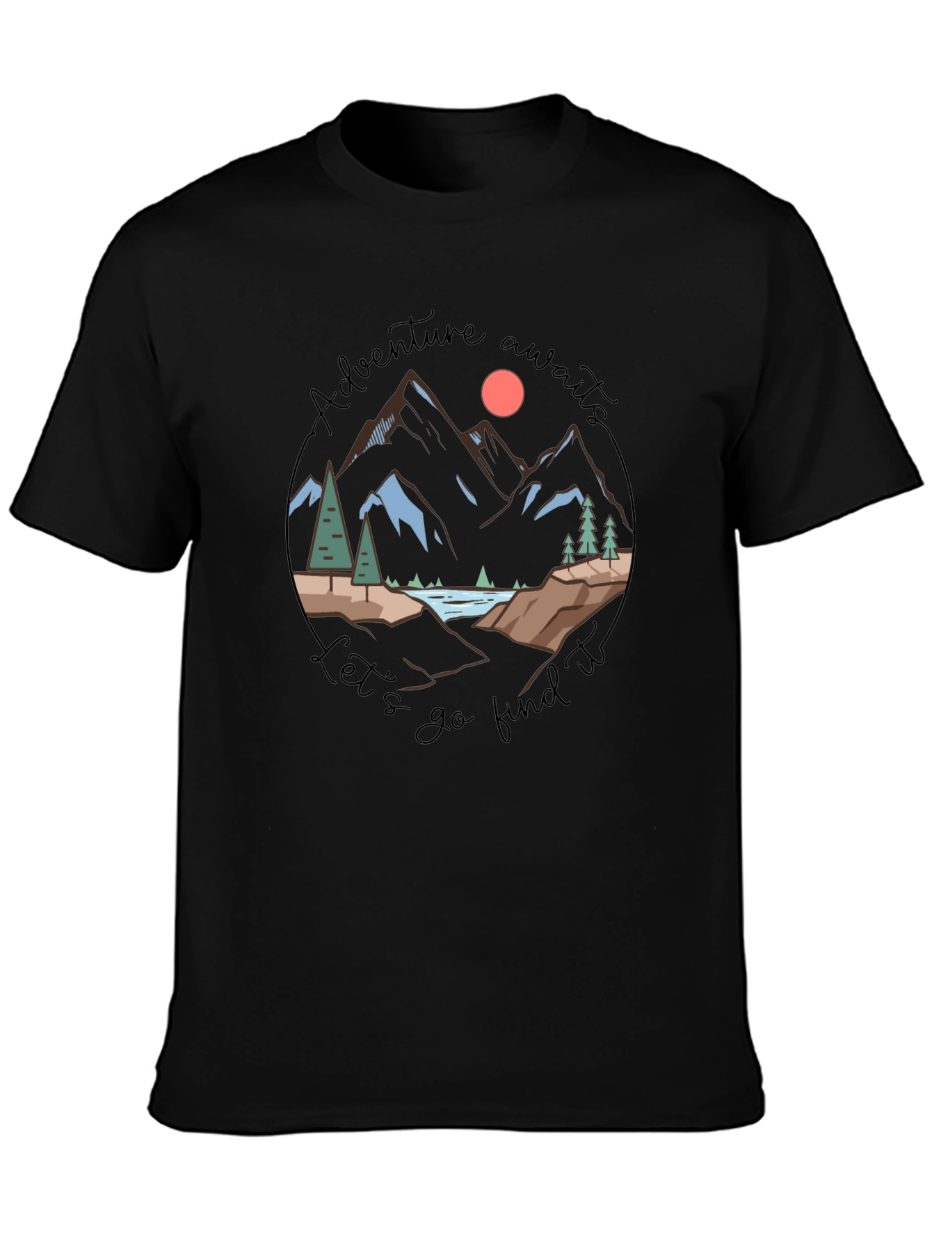 Adventure Awaits Graphic Tee - Black