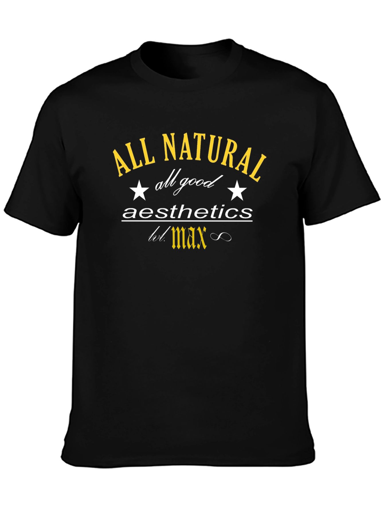All Natural Aesthetics Black Graphic Tee