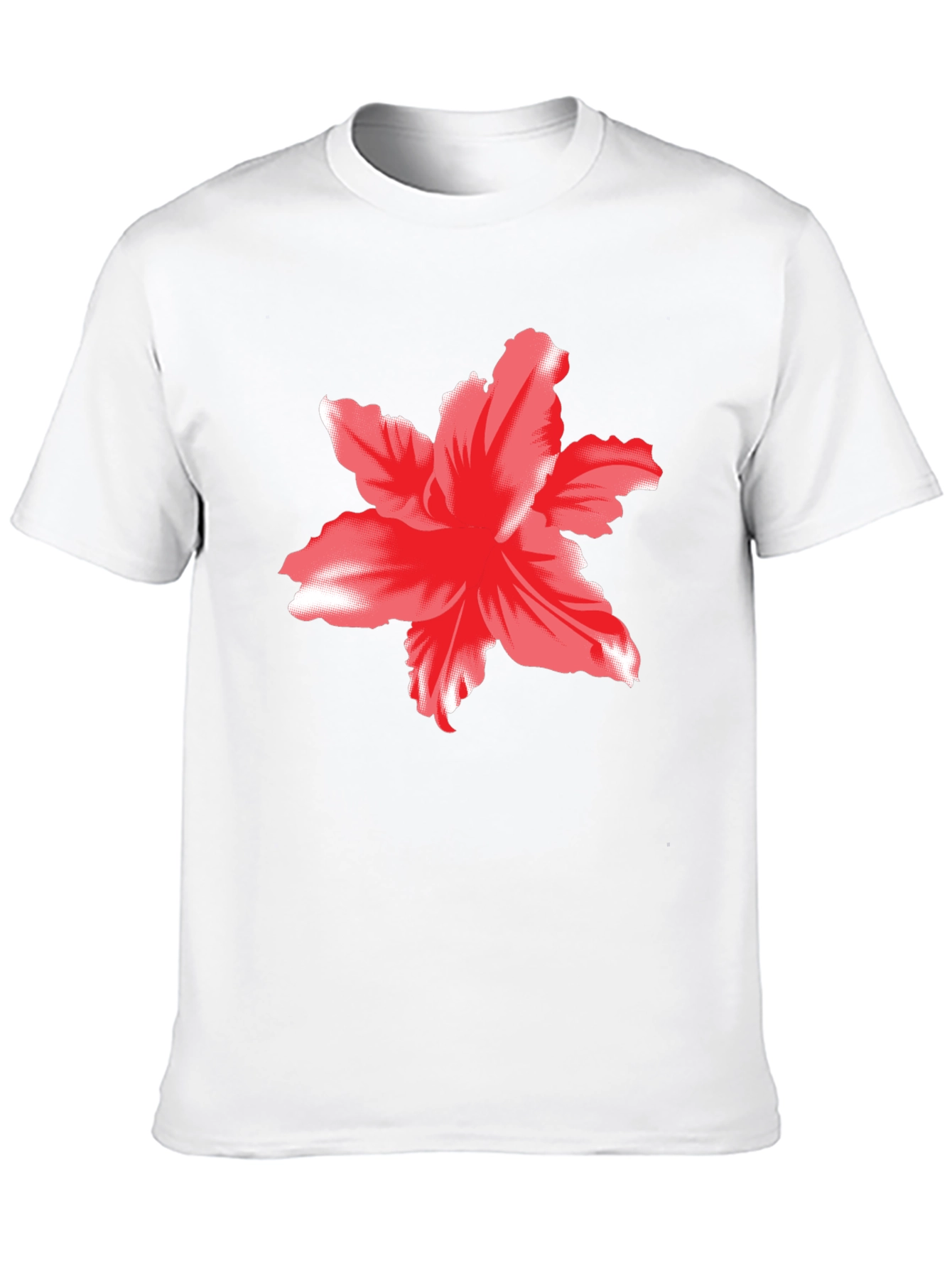 Bold Floral Graphic Tee - Black Cotton T-Shirt
