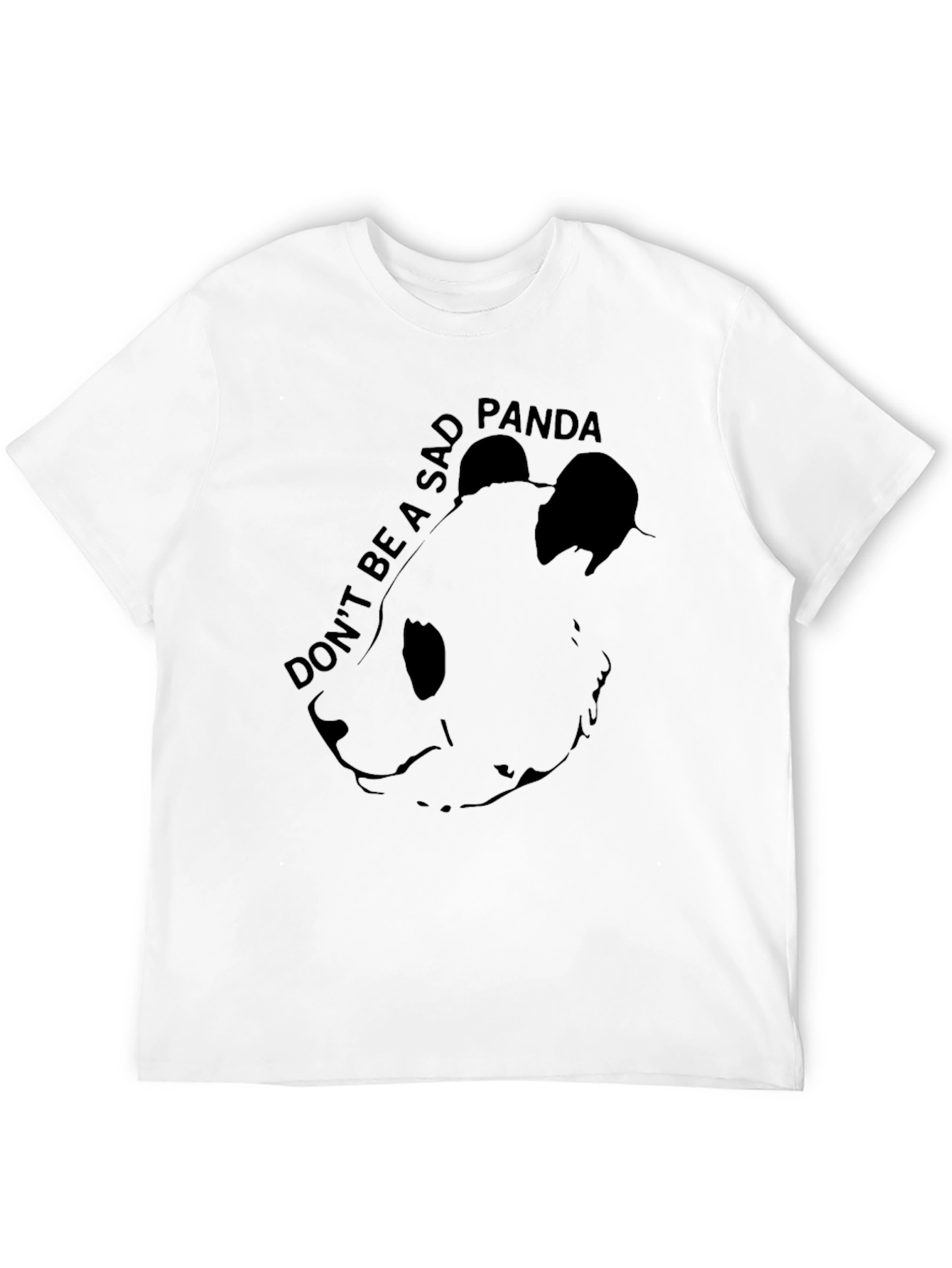 Dont Be a Sad Panda Black Graphic T-Shirt