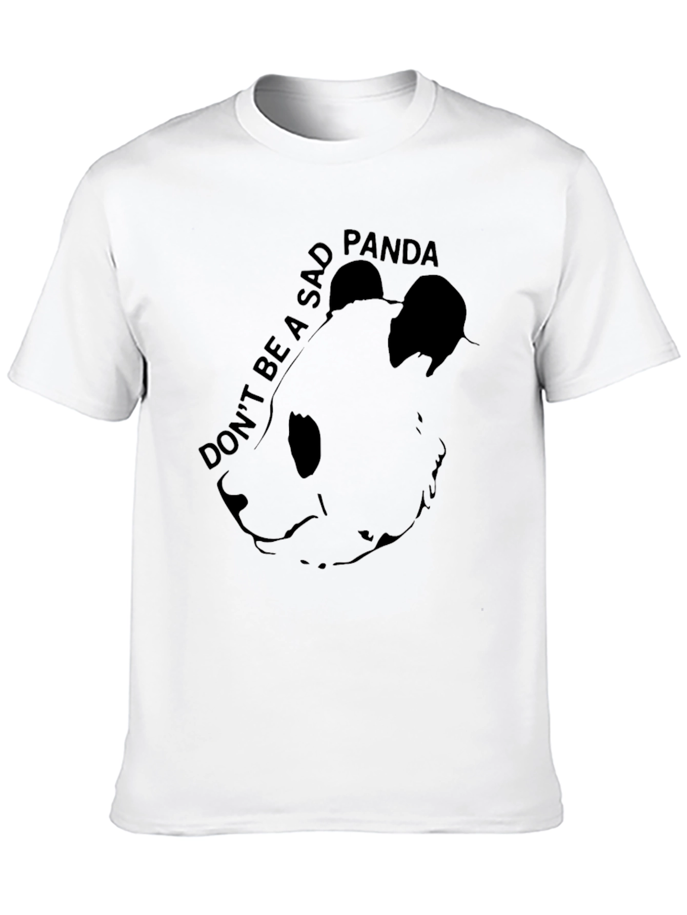 Dont Be a Sad Panda Black Graphic T-Shirt