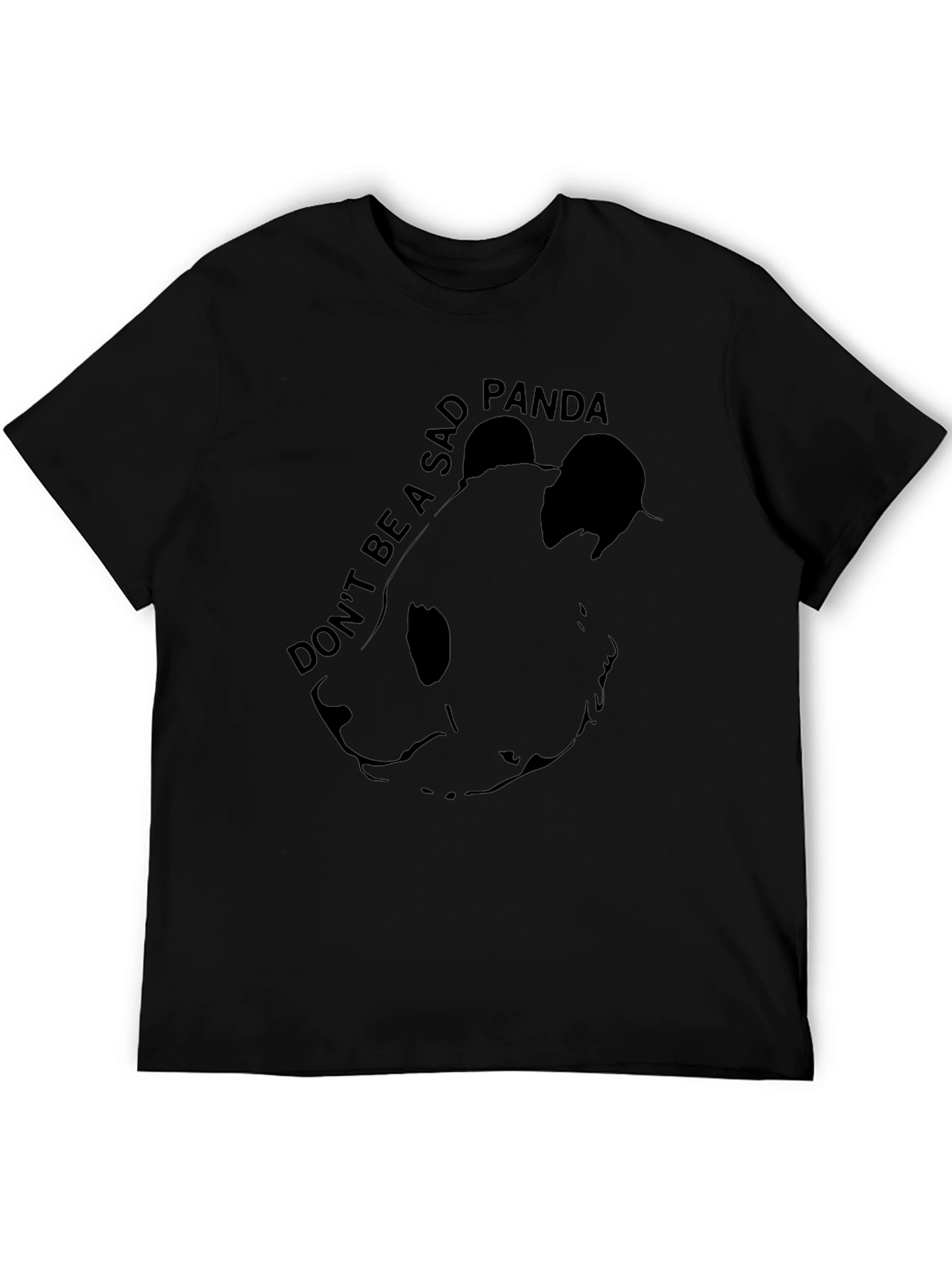 Dont Be a Sad Panda Black Graphic T-Shirt