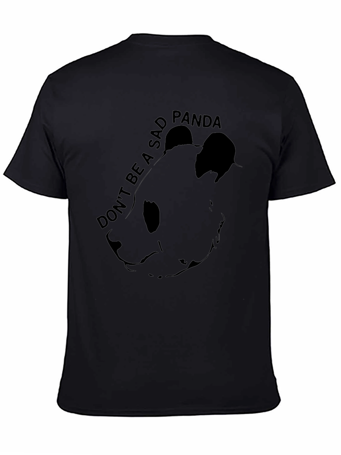 Dont Be a Sad Panda Black Graphic T-Shirt
