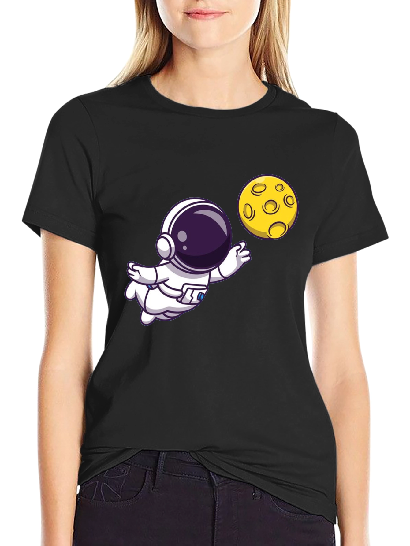 Astronaut & Moon Graphic T-Shirt