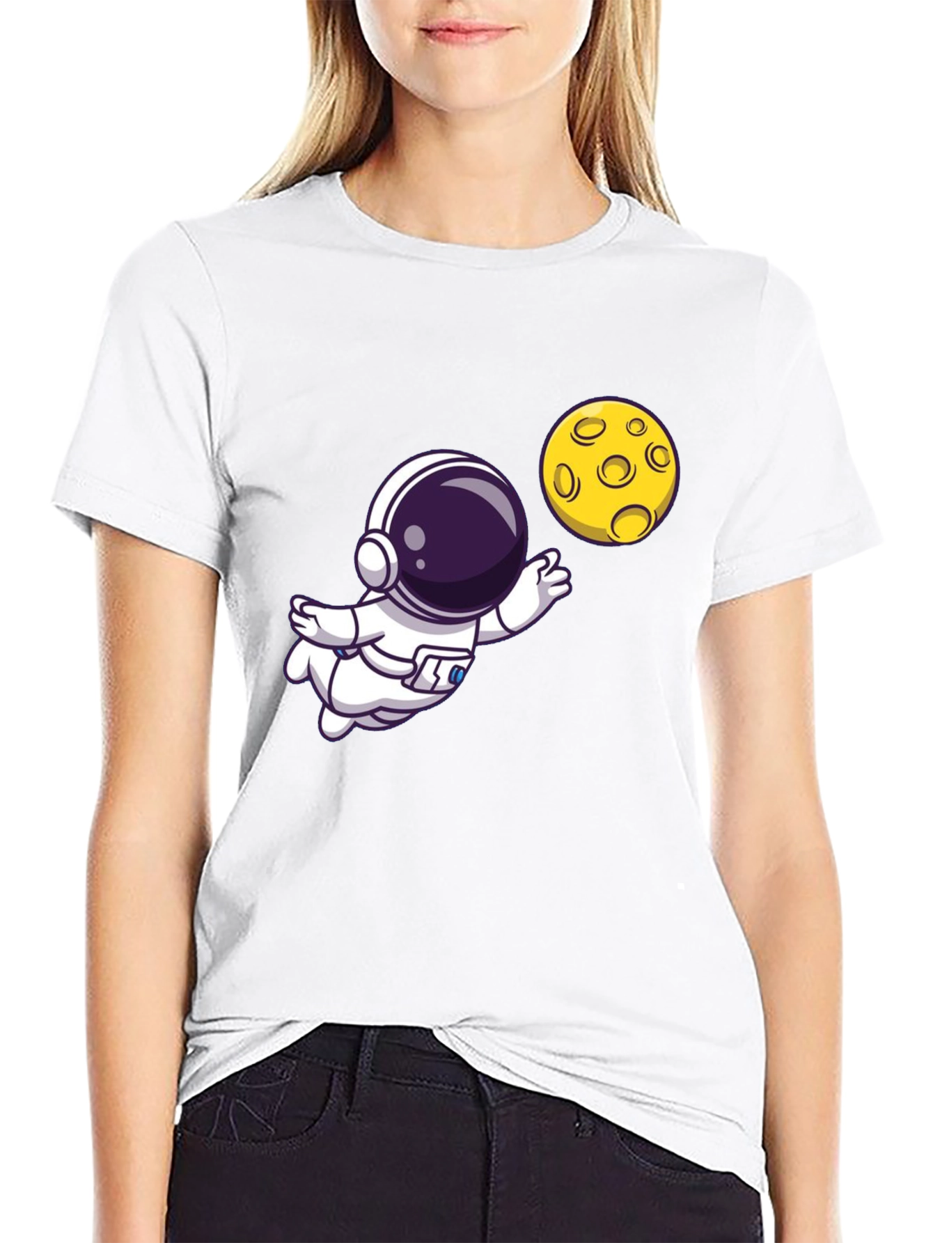 Astronaut & Moon Graphic T-Shirt