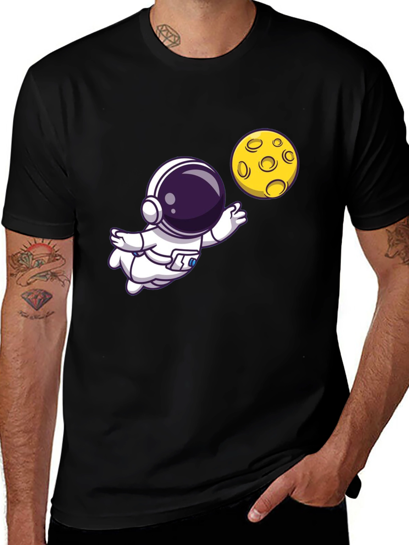 Astronaut & Moon Graphic T-Shirt