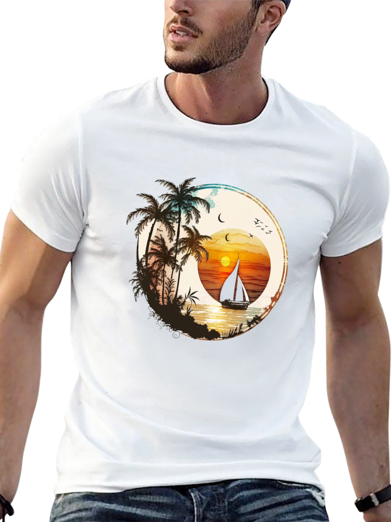 Sunset Sail T-Shirt - Beach Vibes