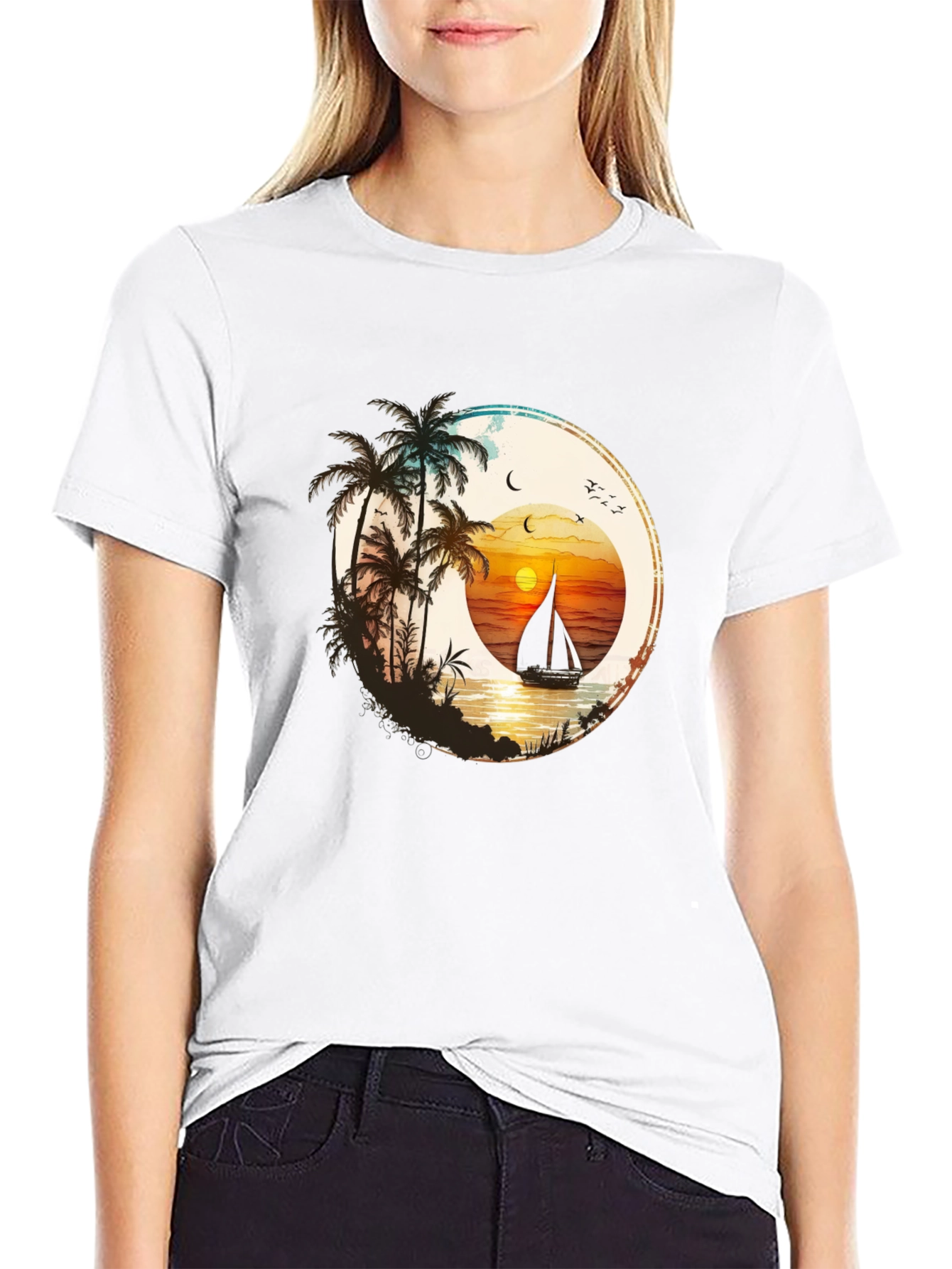 Sunset Sail T-Shirt - Beach Vibes