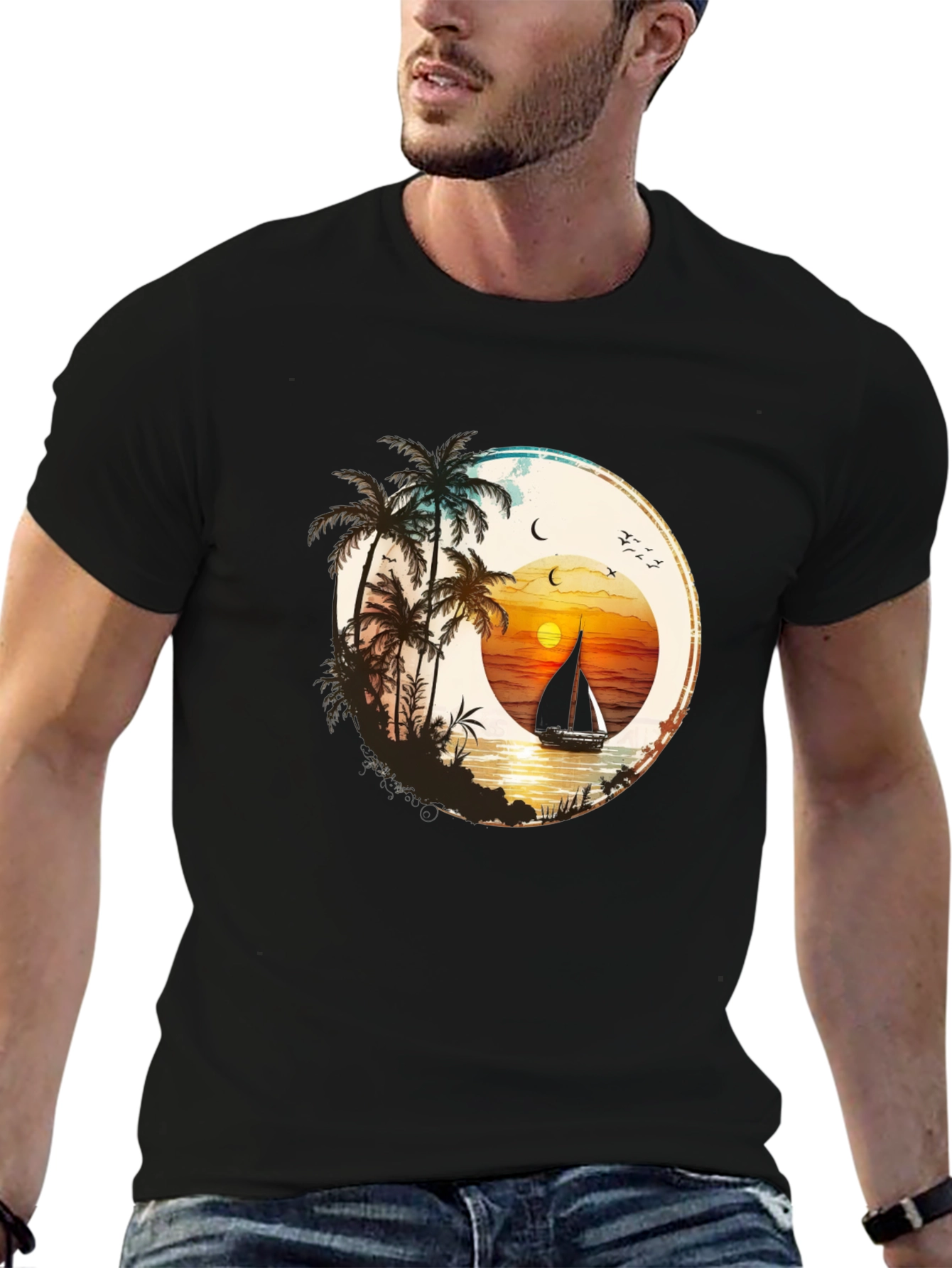 Sunset Sail T-Shirt - Beach Vibes