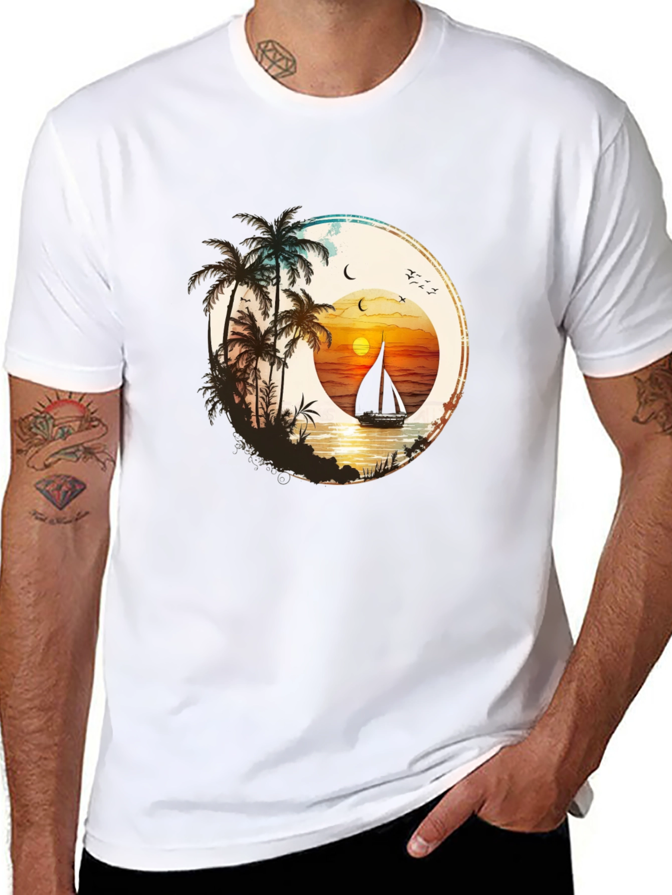 Sunset Sail T-Shirt - Beach Vibes