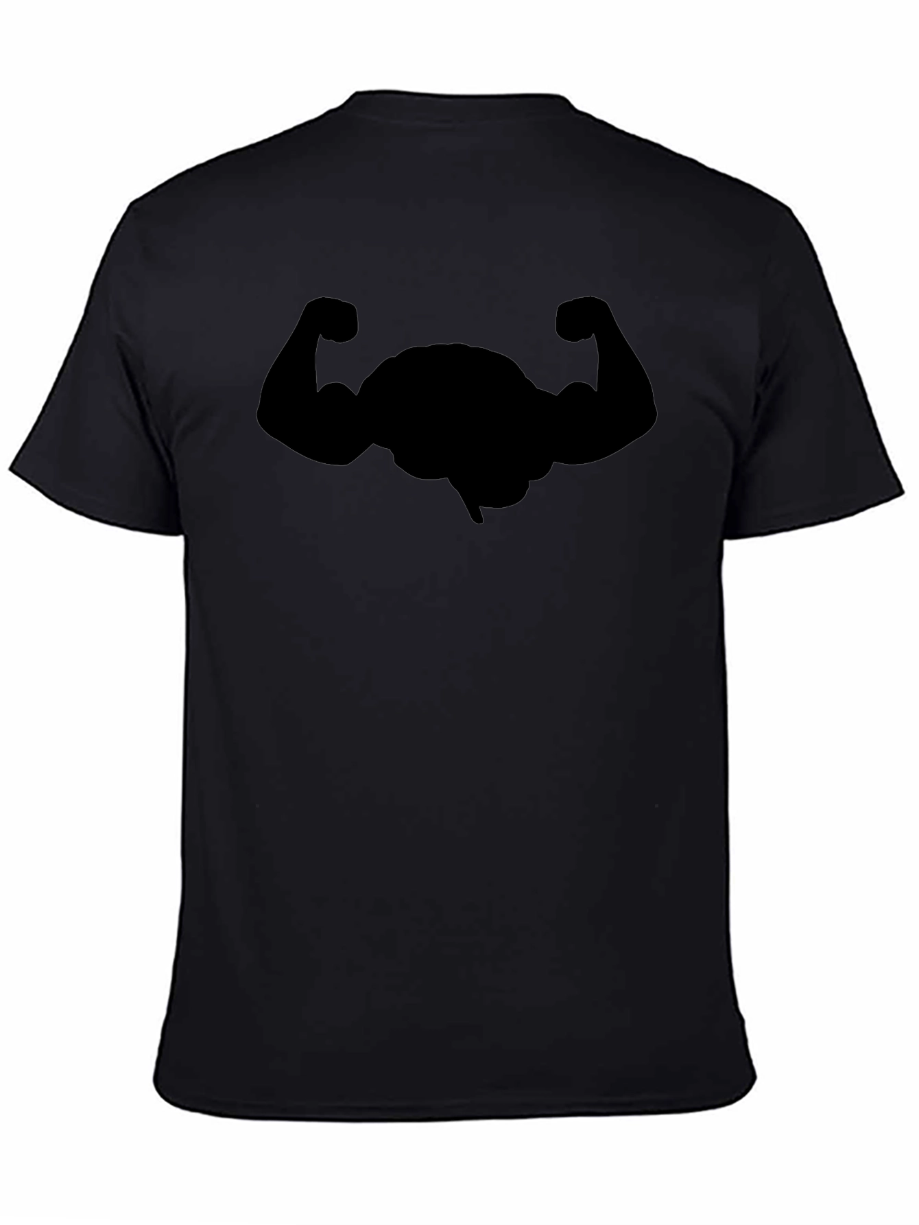 Funny Brain Bodybuilding Black T-Shirt