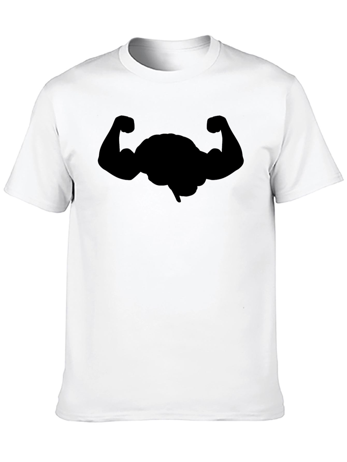 Funny Brain Bodybuilding Black T-Shirt