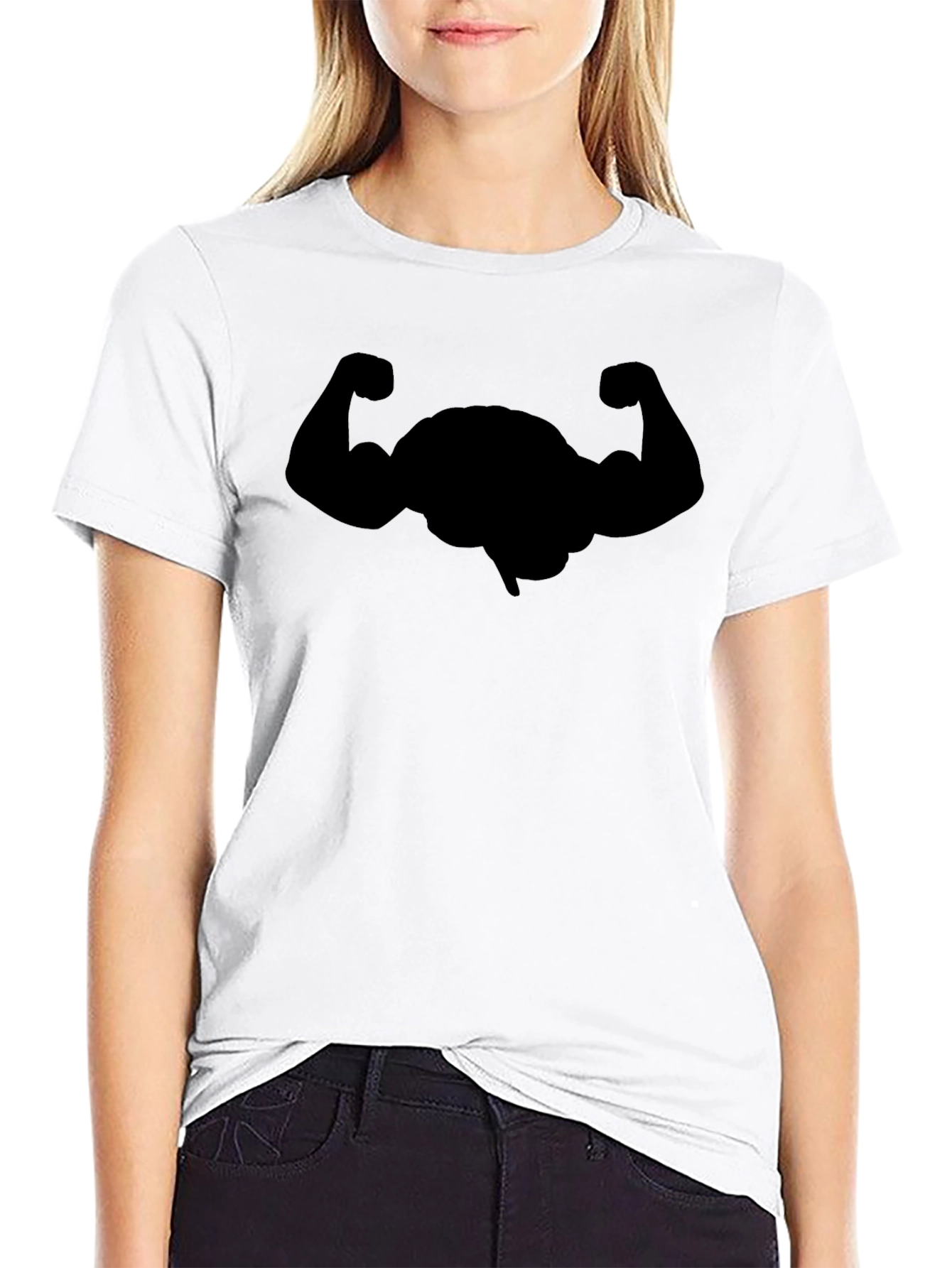Funny Brain Bodybuilding Black T-Shirt