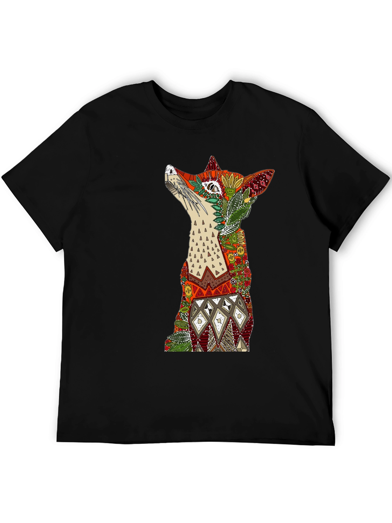 Fox Art Graphic T-Shirt - Stylish Animal Print Tee