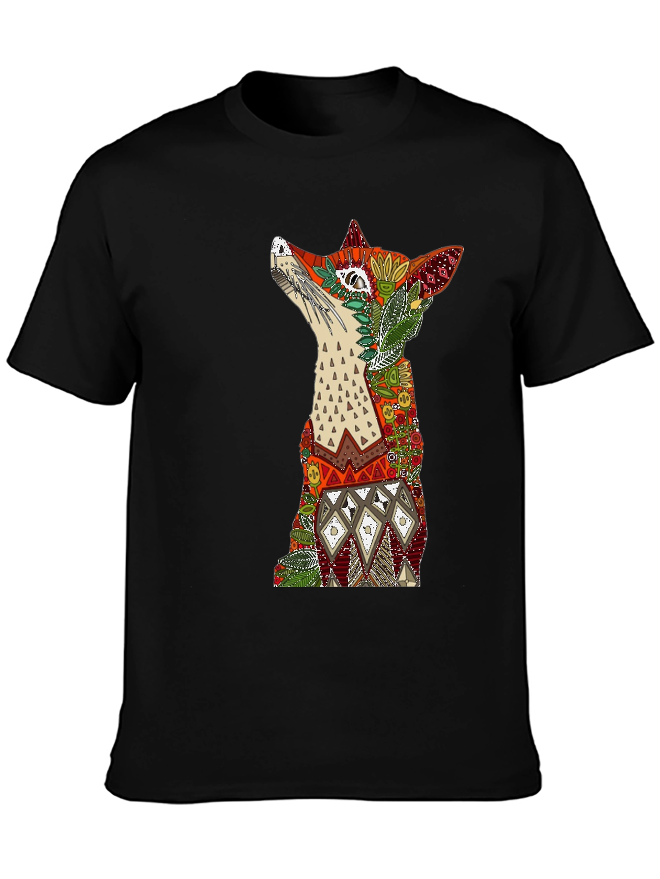 Fox Art Graphic T-Shirt - Stylish Animal Print Tee