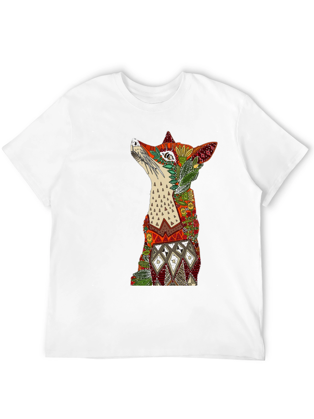 Fox Art Graphic T-Shirt - Stylish Animal Print Tee