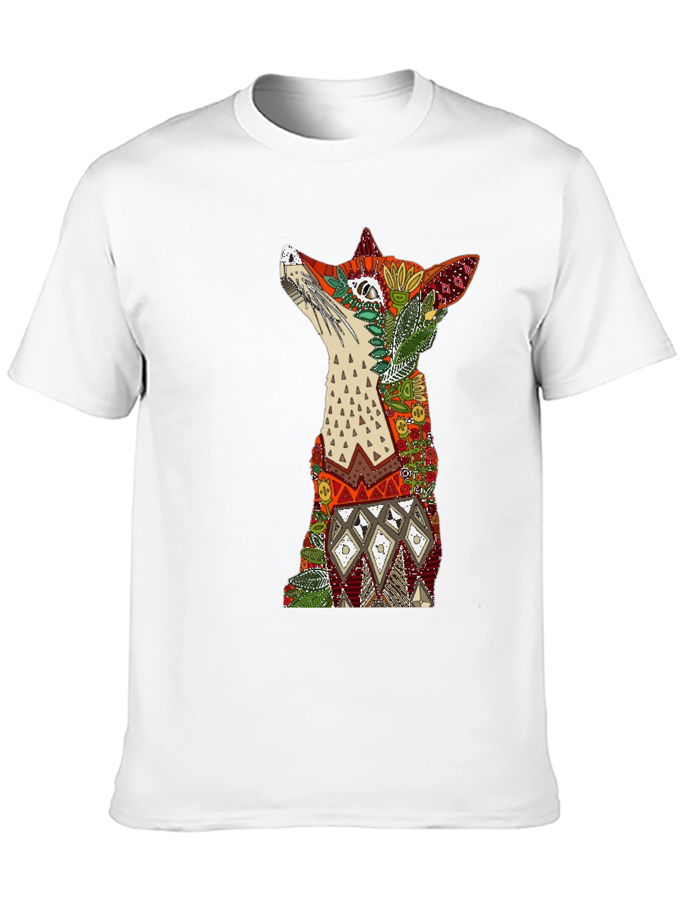 Fox Art Graphic T-Shirt - Stylish Animal Print Tee