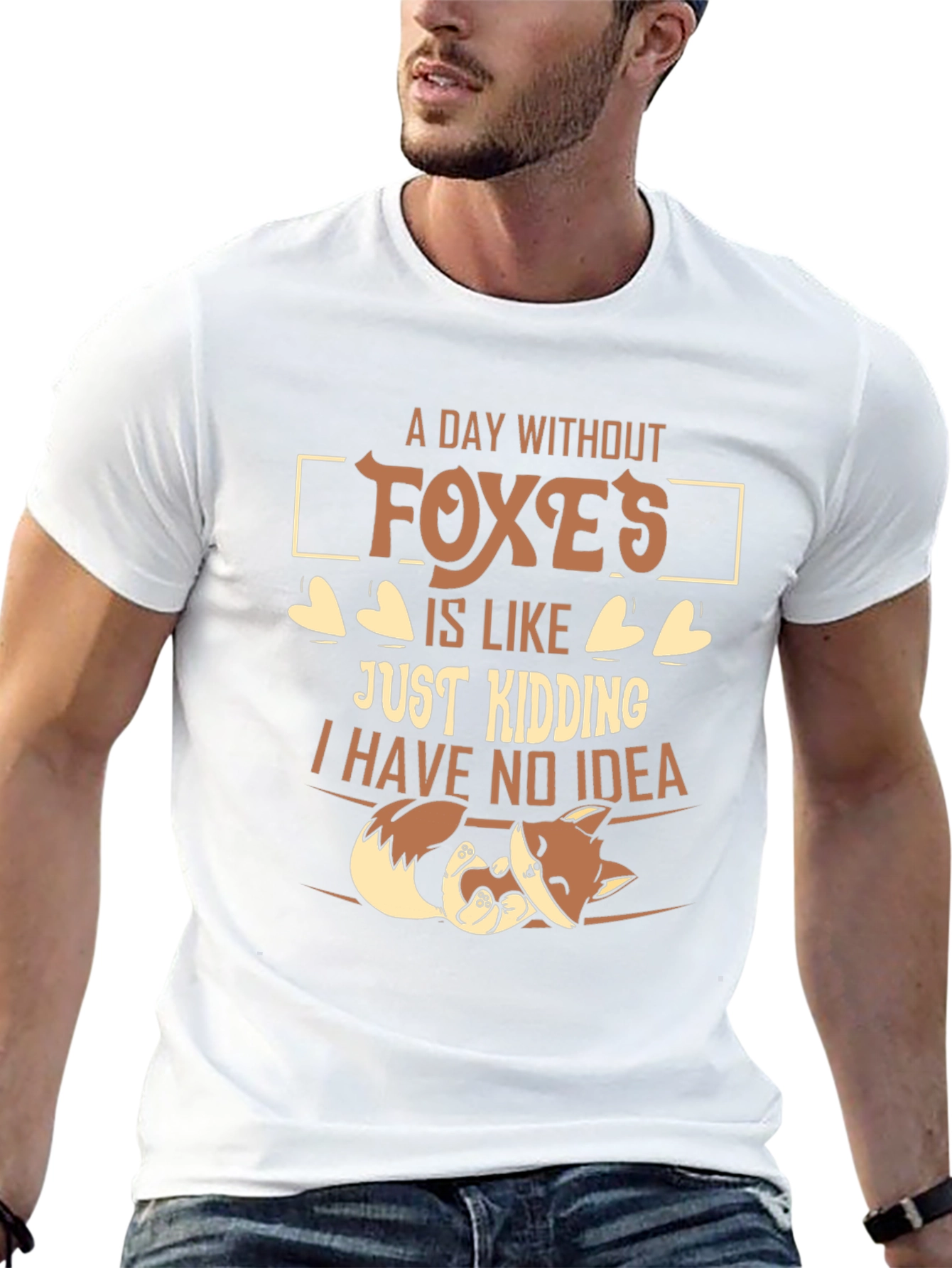 A Day Without Foxes Funny Novelty T-Shirt