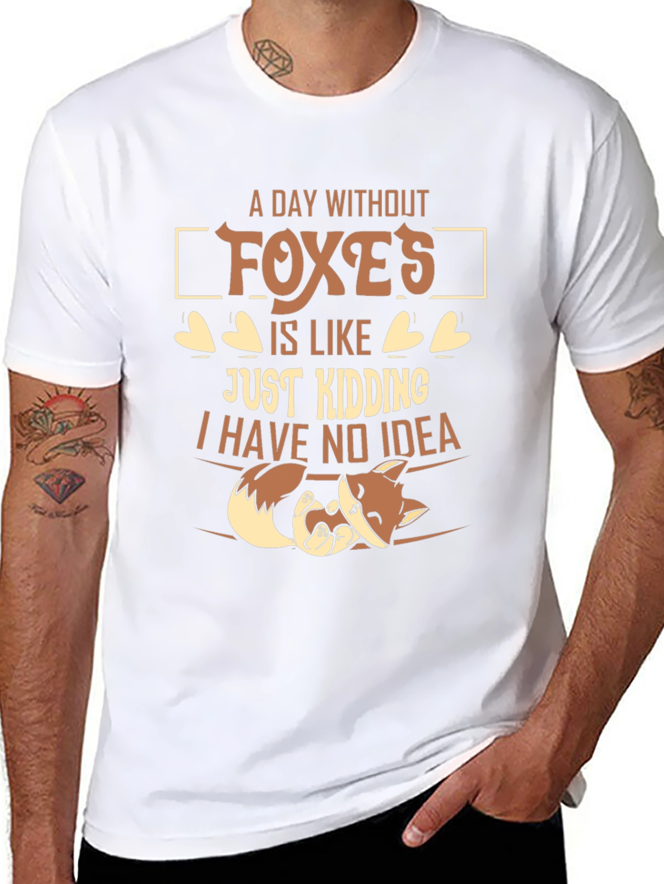 A Day Without Foxes Funny Novelty T-Shirt