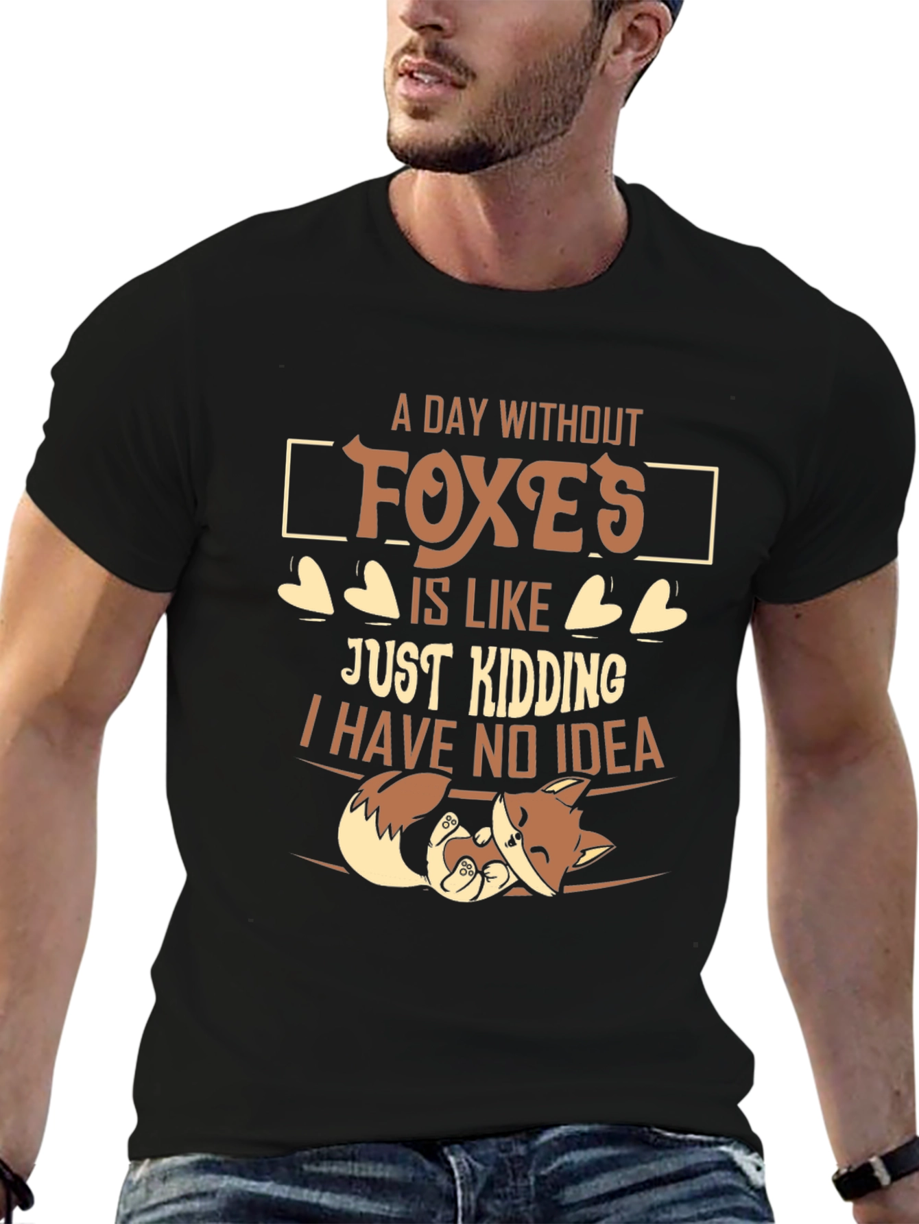 A Day Without Foxes Funny Novelty T-Shirt