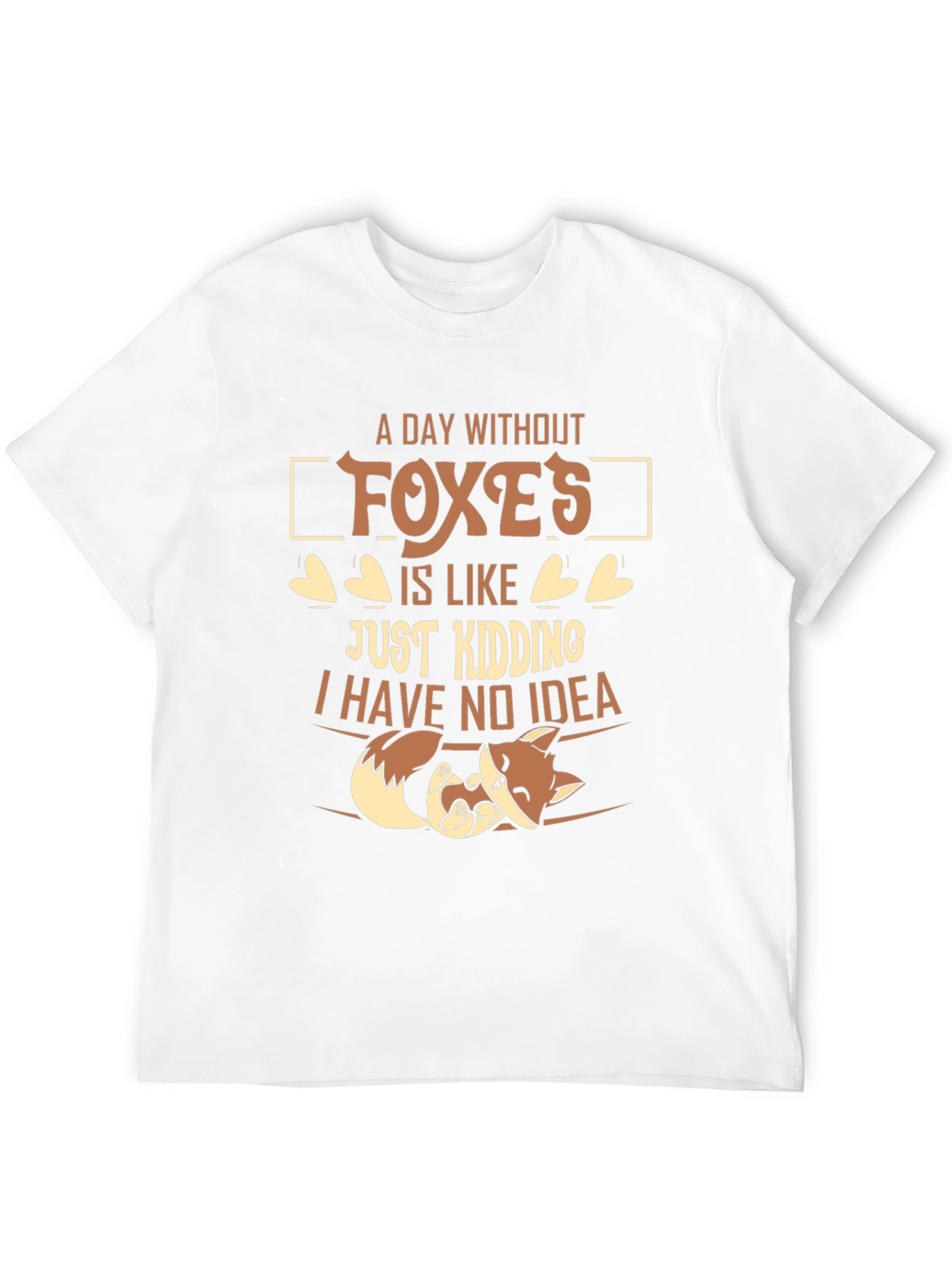 A Day Without Foxes Funny Novelty T-Shirt