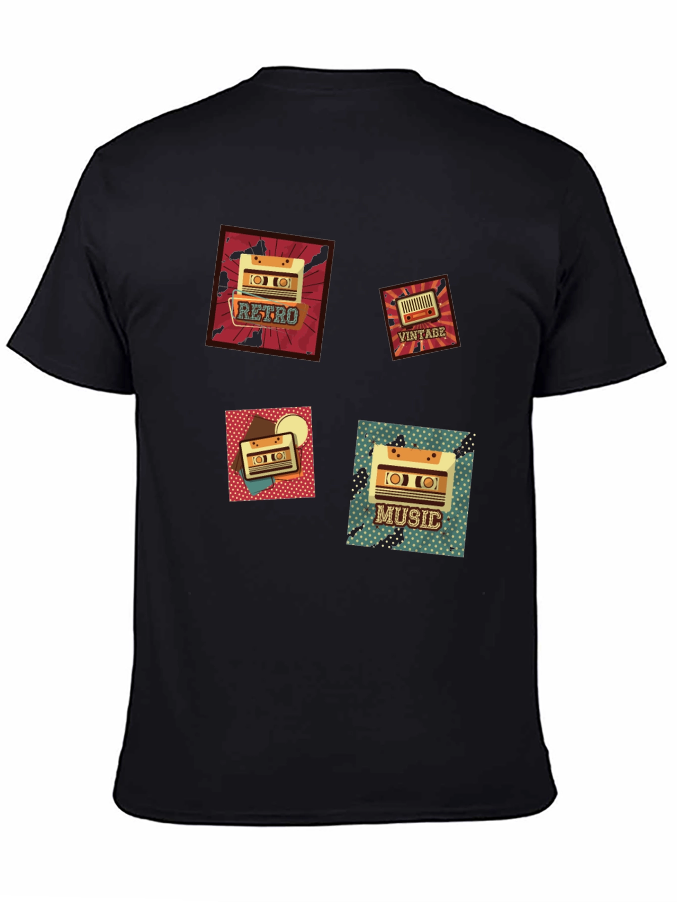 Retro Music Cassette Graphic T-Shirt