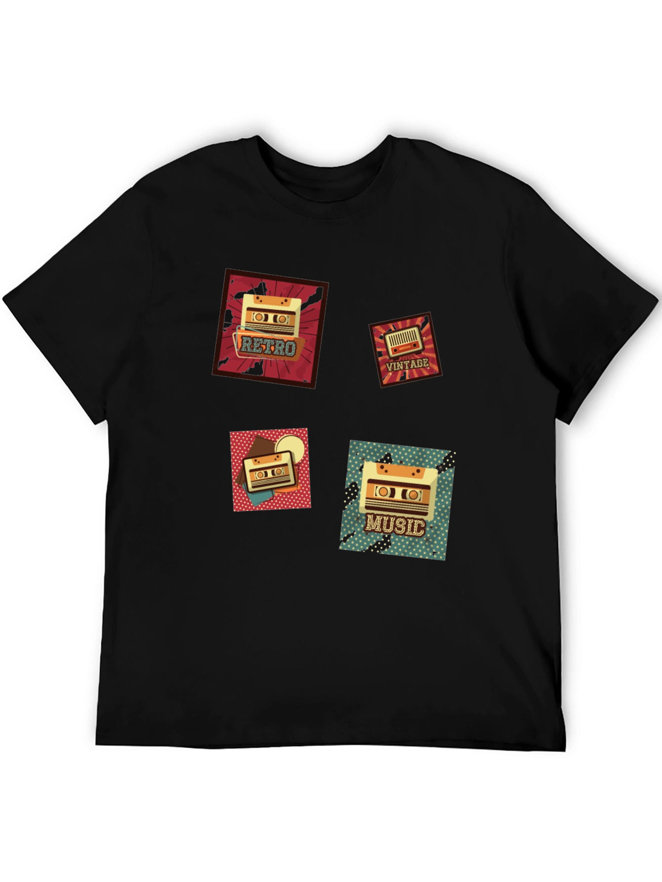 Retro Music Cassette Graphic T-Shirt