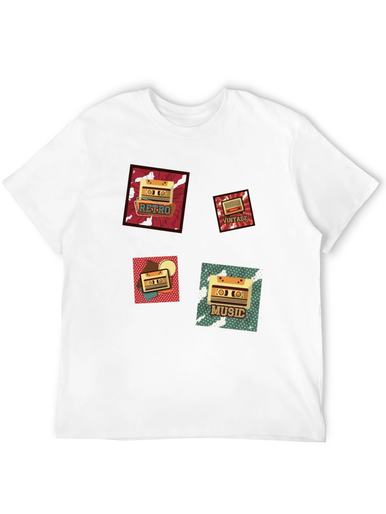 Retro Music Cassette Graphic T-Shirt