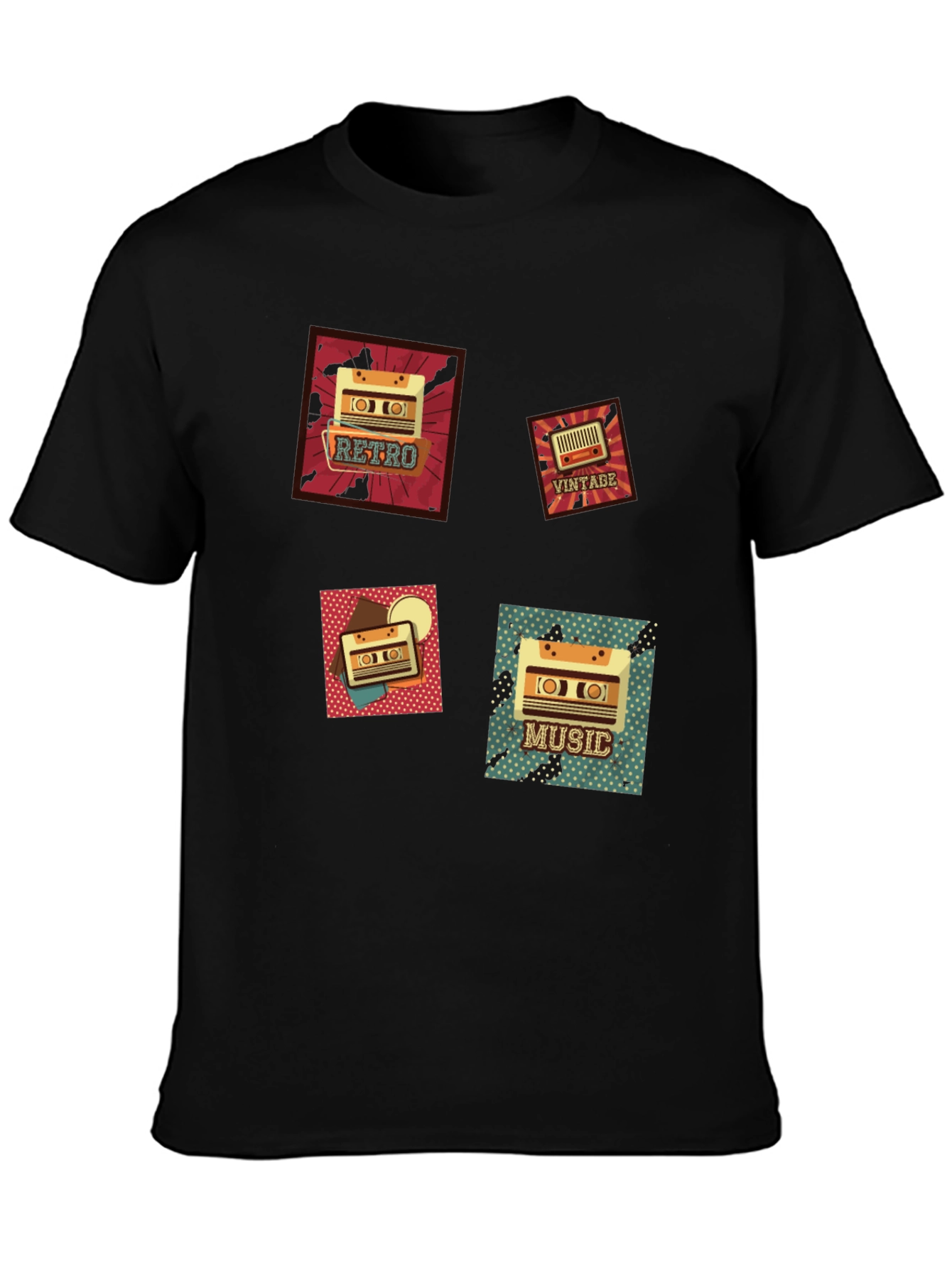 Retro Music Cassette Graphic T-Shirt
