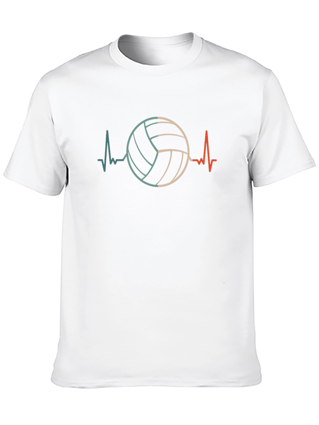 Volleyball Heartbeat Graphic Tee - Black
