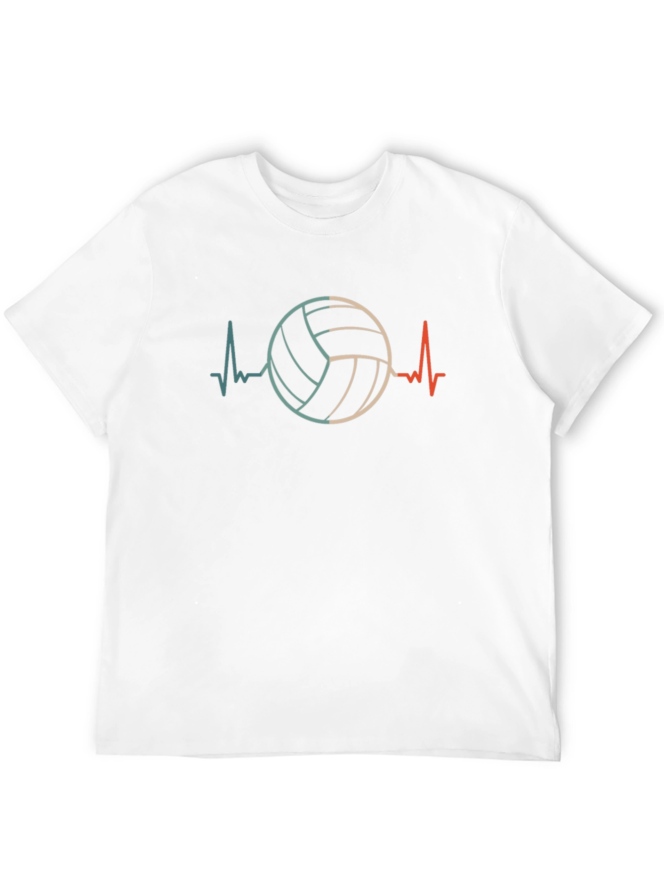 Volleyball Heartbeat Graphic Tee - Black