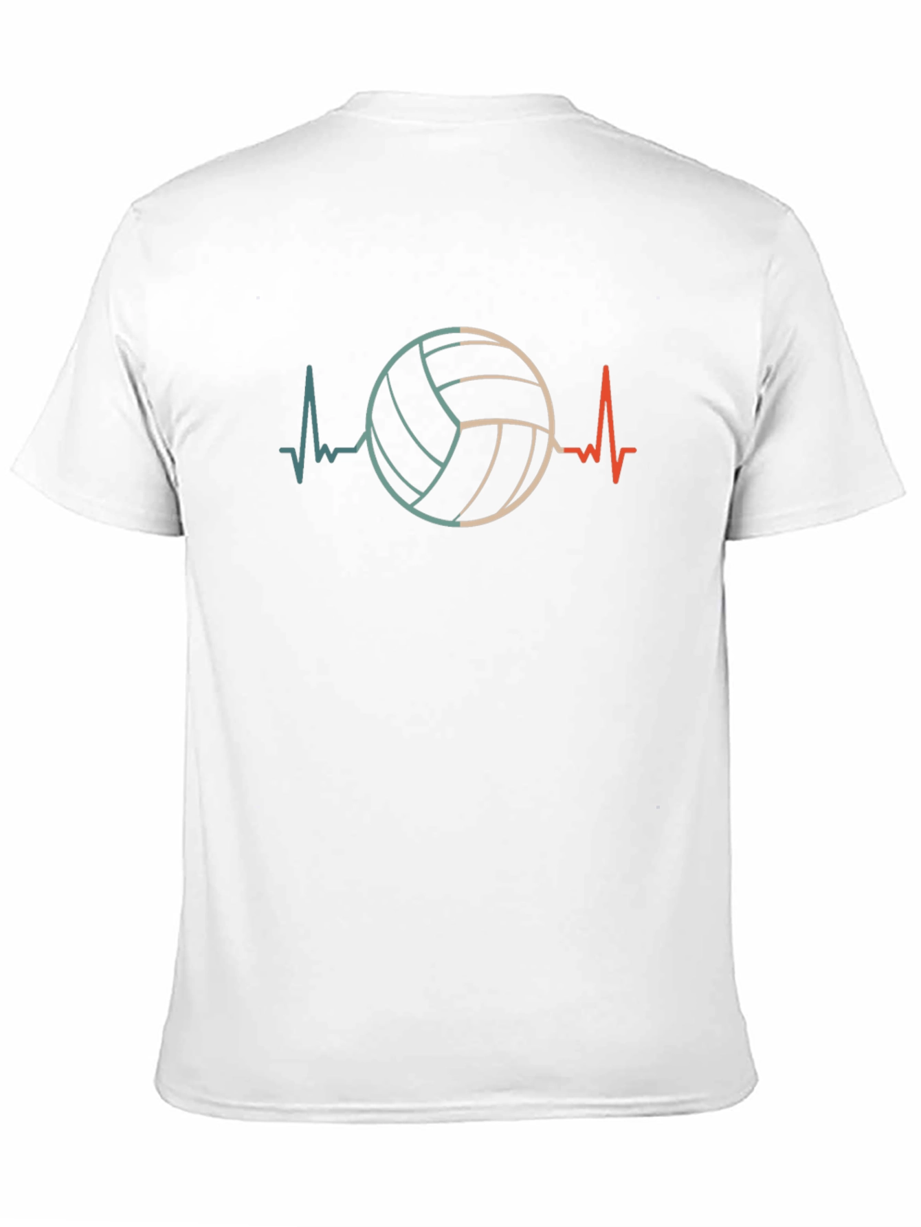 Volleyball Heartbeat Graphic Tee - Black