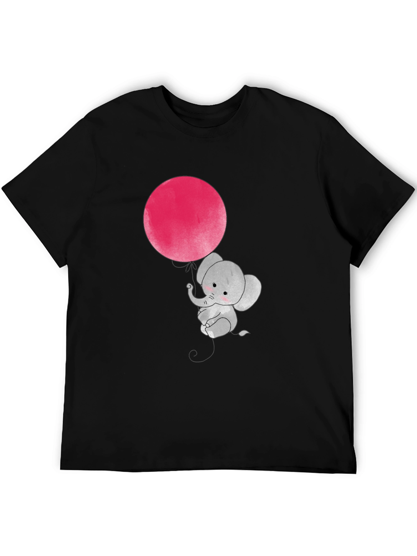 Cute Elephant with Balloon Graphic T-Shirt