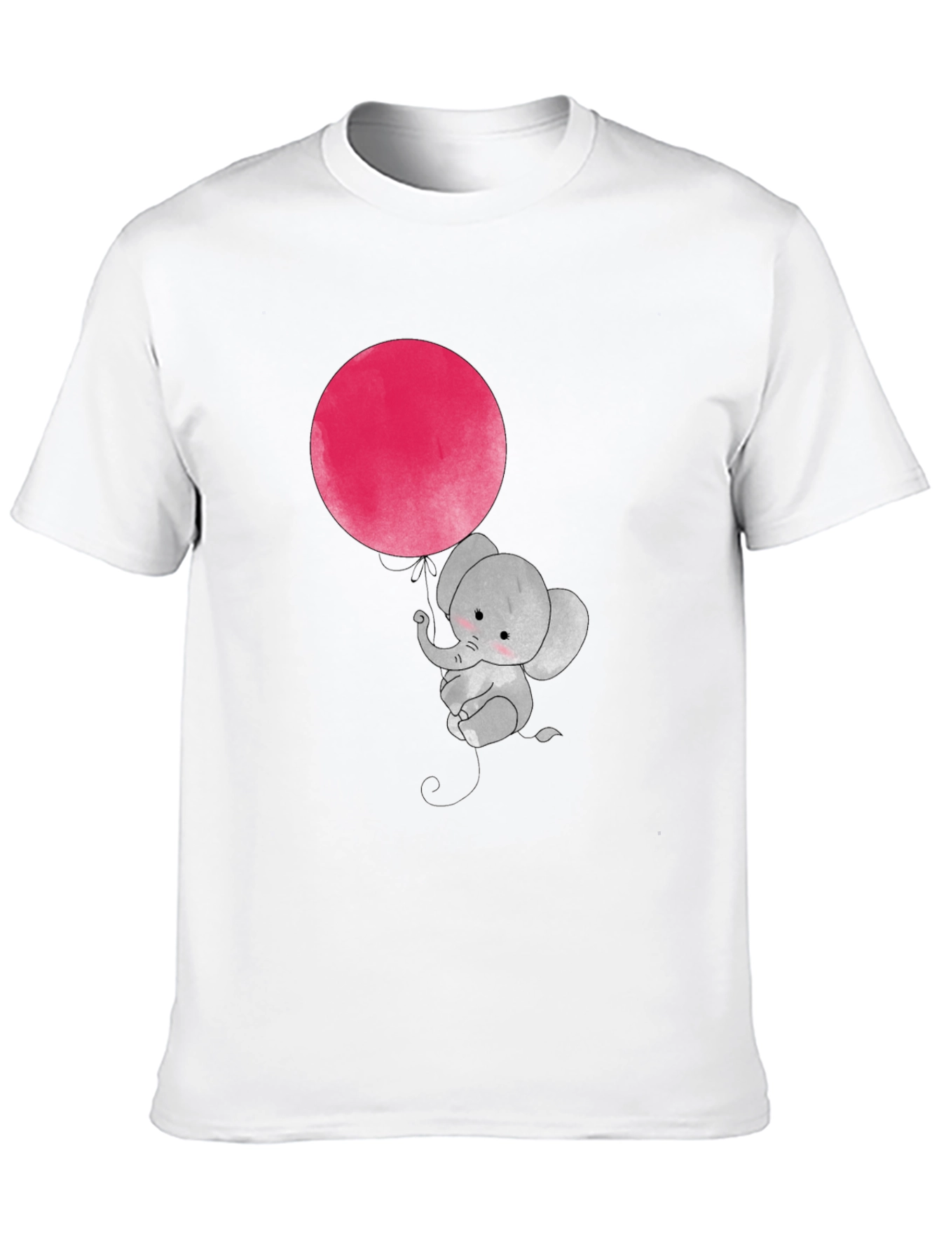 Cute Elephant with Balloon Graphic T-Shirt